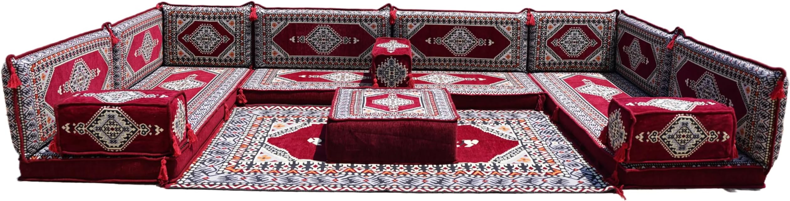 Traditional Arabic Floor Sofa Set – Moroccan Floor Sofa – Jordanian Iraqi Living Room