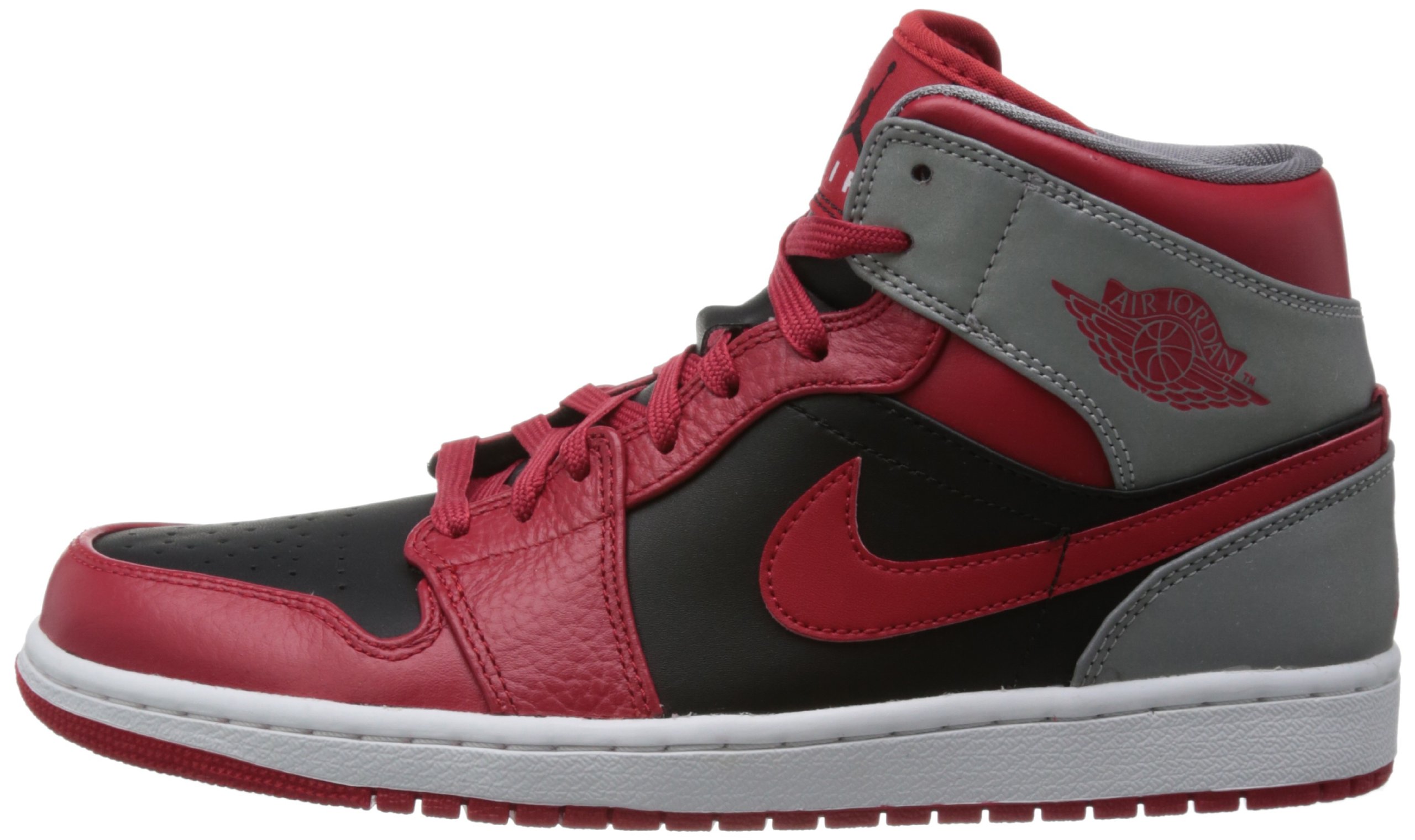 Nike Air Jordan 1 Mid Men’s Athletic Shoes Size 10 Fire Red Cement 554724-603 Jordan 1 Mid Gym Red Black White Men main image 2