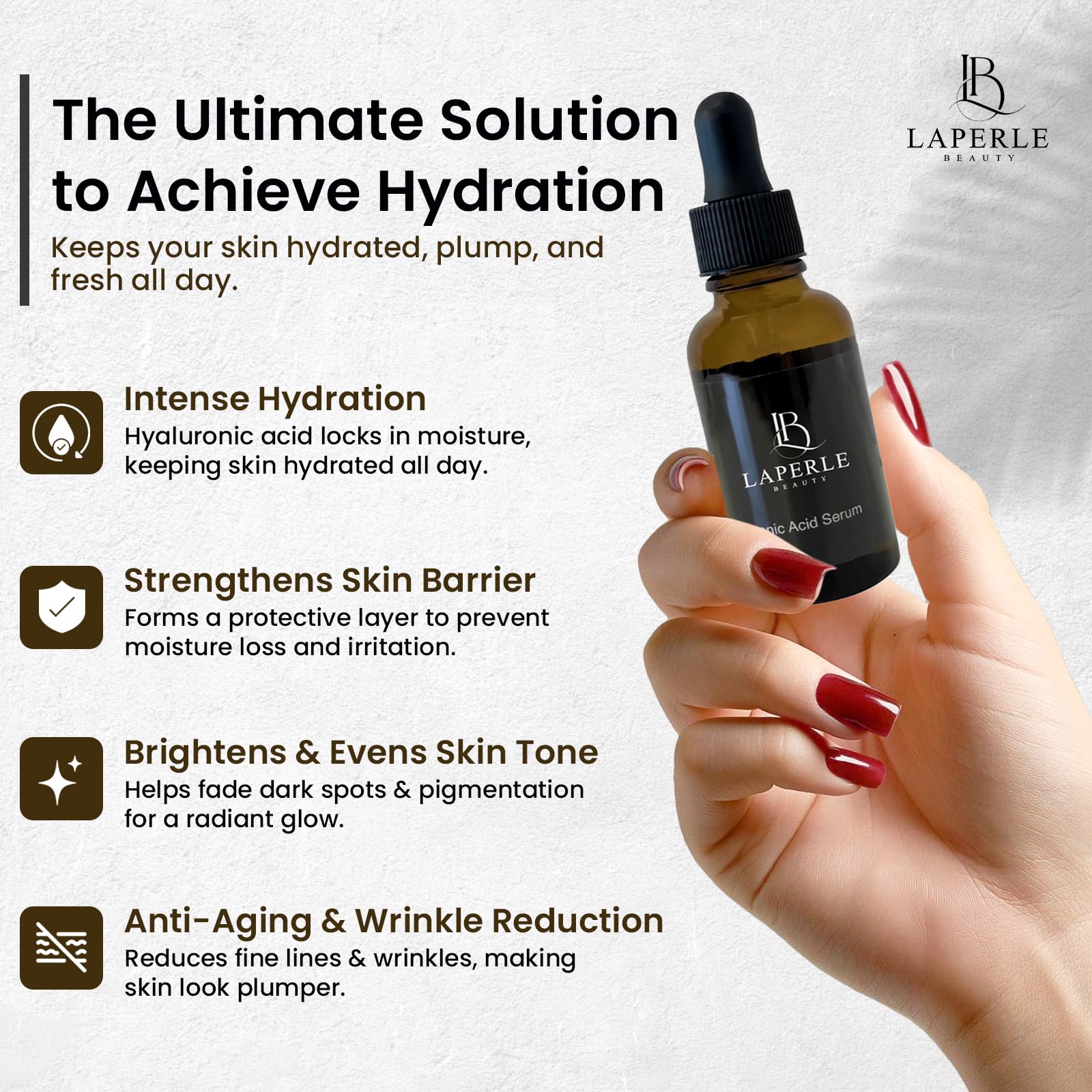 Sérum de ácido hialurónico 1 fl oz | Sérum de ácido hialurónico para la cara | Sérum de ácido hialurónico para la cara, brillo, tonificación, hidratante, piel seca | adecuado para todo tipo de piel