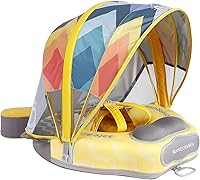 Vista 8 de HECCEI Mambobaby Float con toldo, añade cola más nuevo flotador de edición limitada para bebé