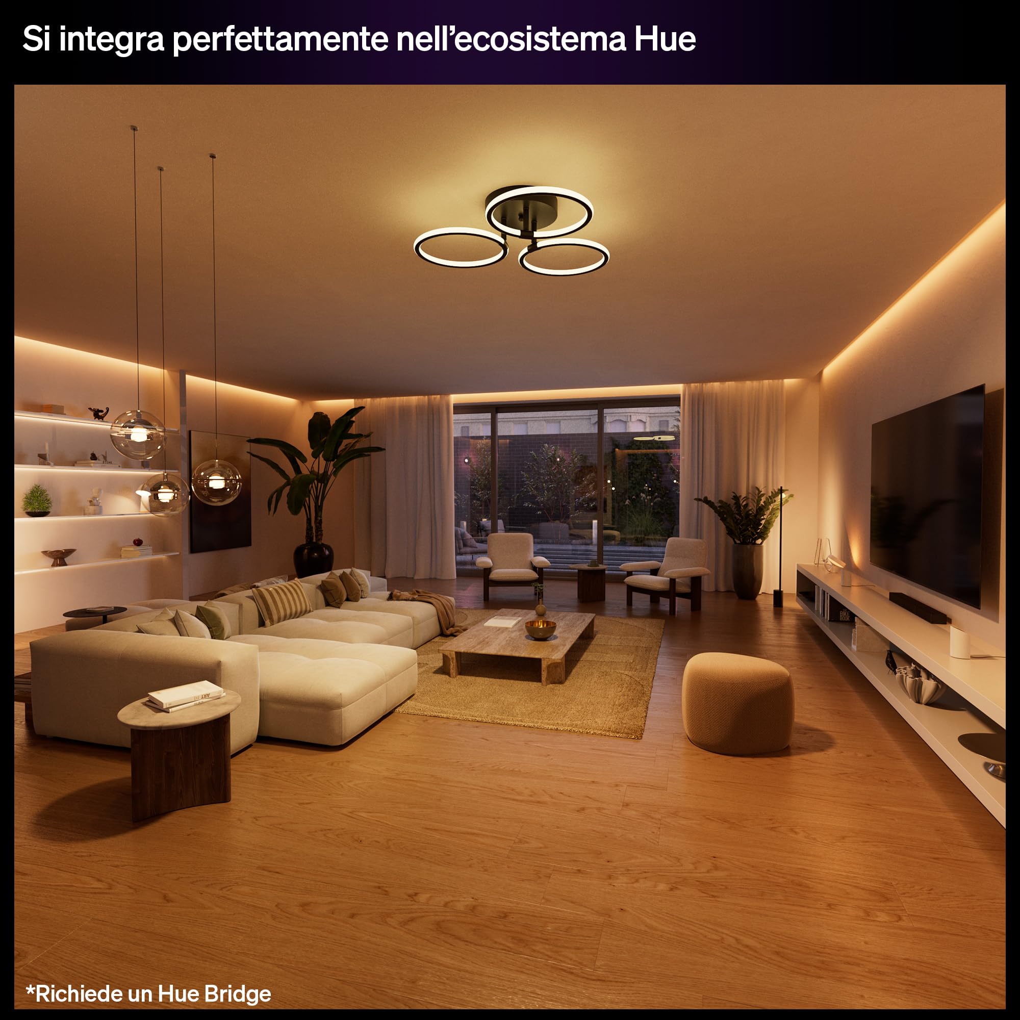 Philips Hue Interruttore On/Off con Cavo, 1 Pezzo, 1 Canale, per Luci non Smart, Timer e Programmi, Connessione affidabile, App, Comandi Vocali, Funziona con Apple Home, Google Home, Alexa