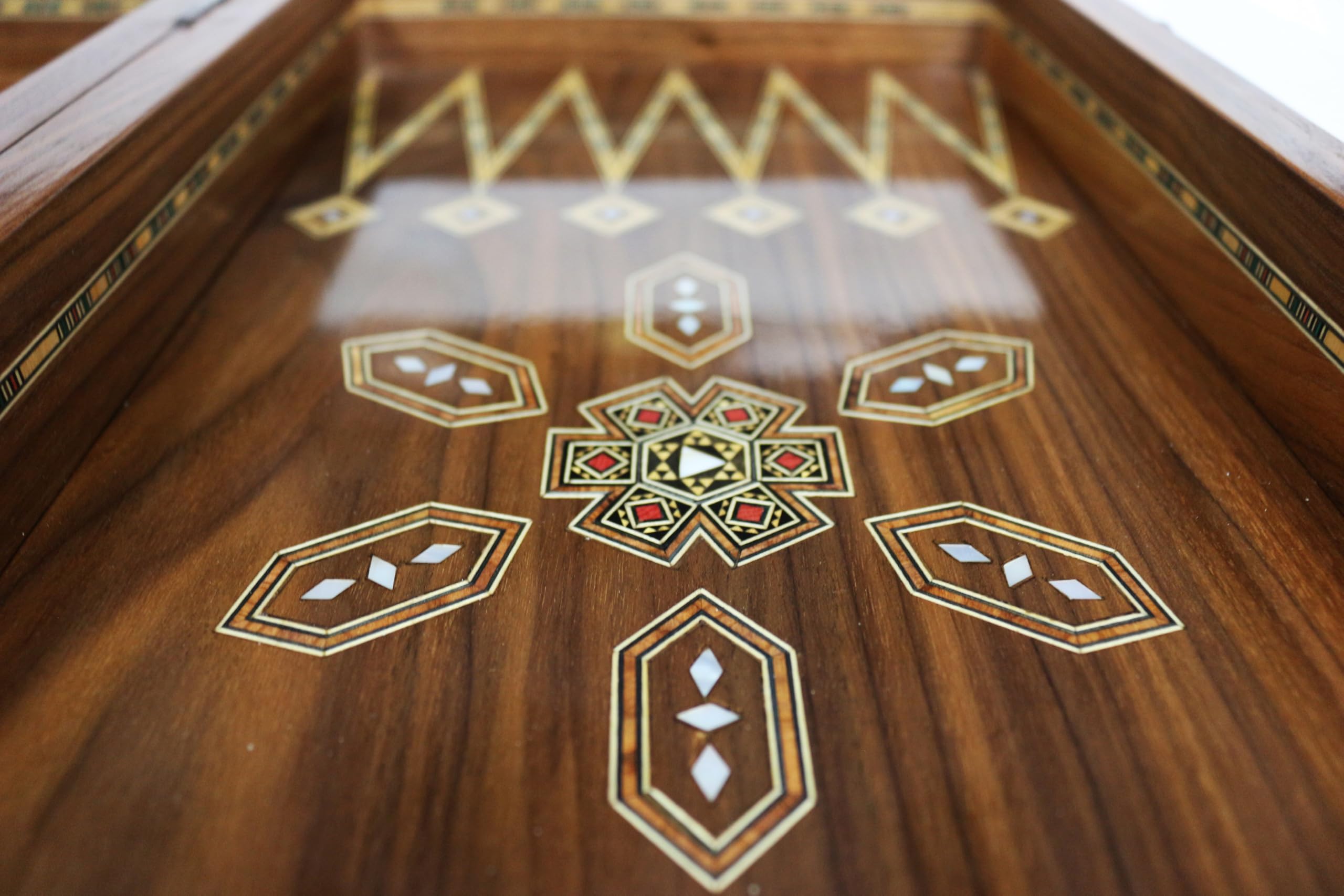 Tavola da backgammon in legno, 50 x 50 cm, gioco di scacchi/DAMA BC 595 con 30 pietre in legno