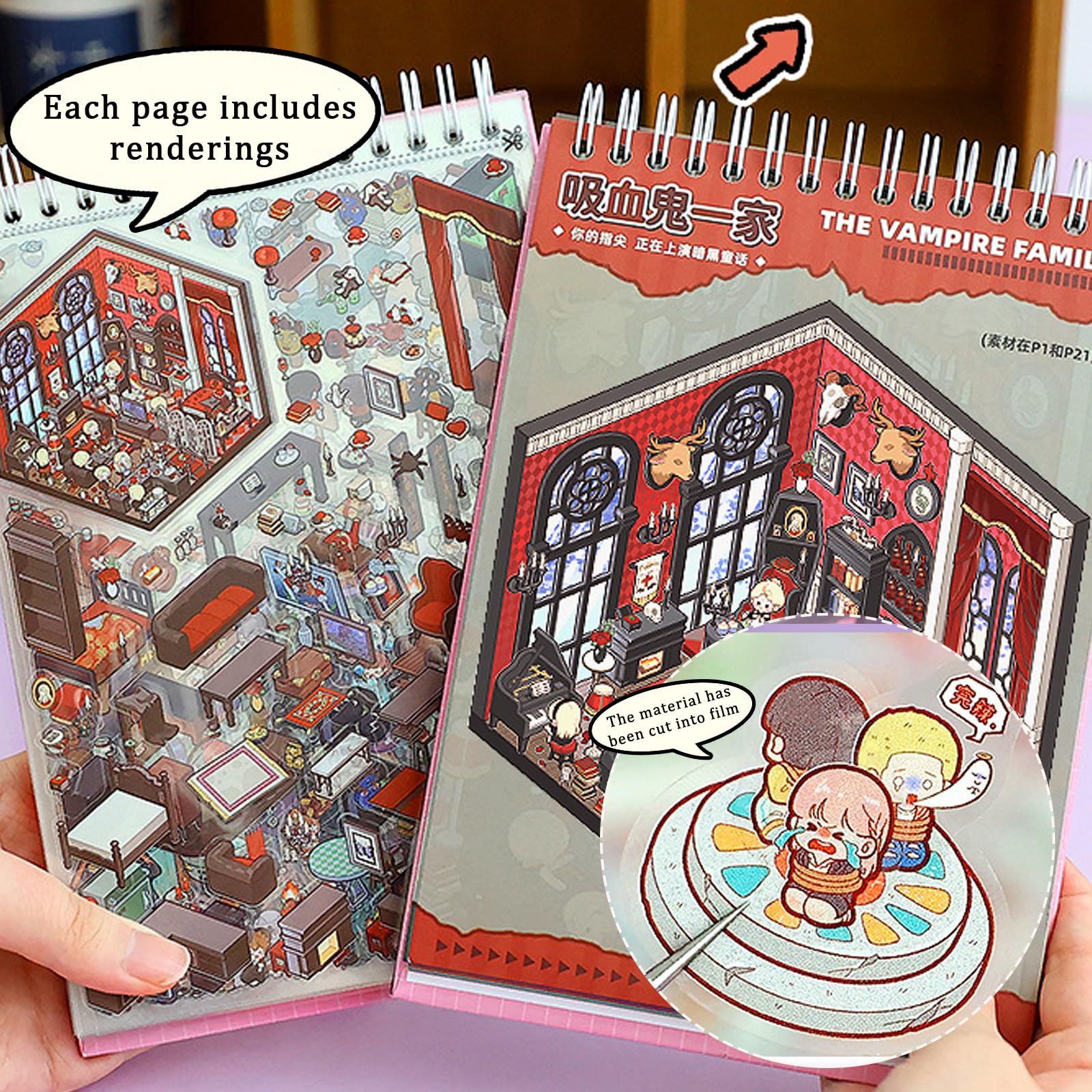 Set De Pegatinas 3D Reutilizables – 20 Escenas Para DIY Con Pinzas – Ideal Para Manualidades, Álbuumes Y Regalos Creativos