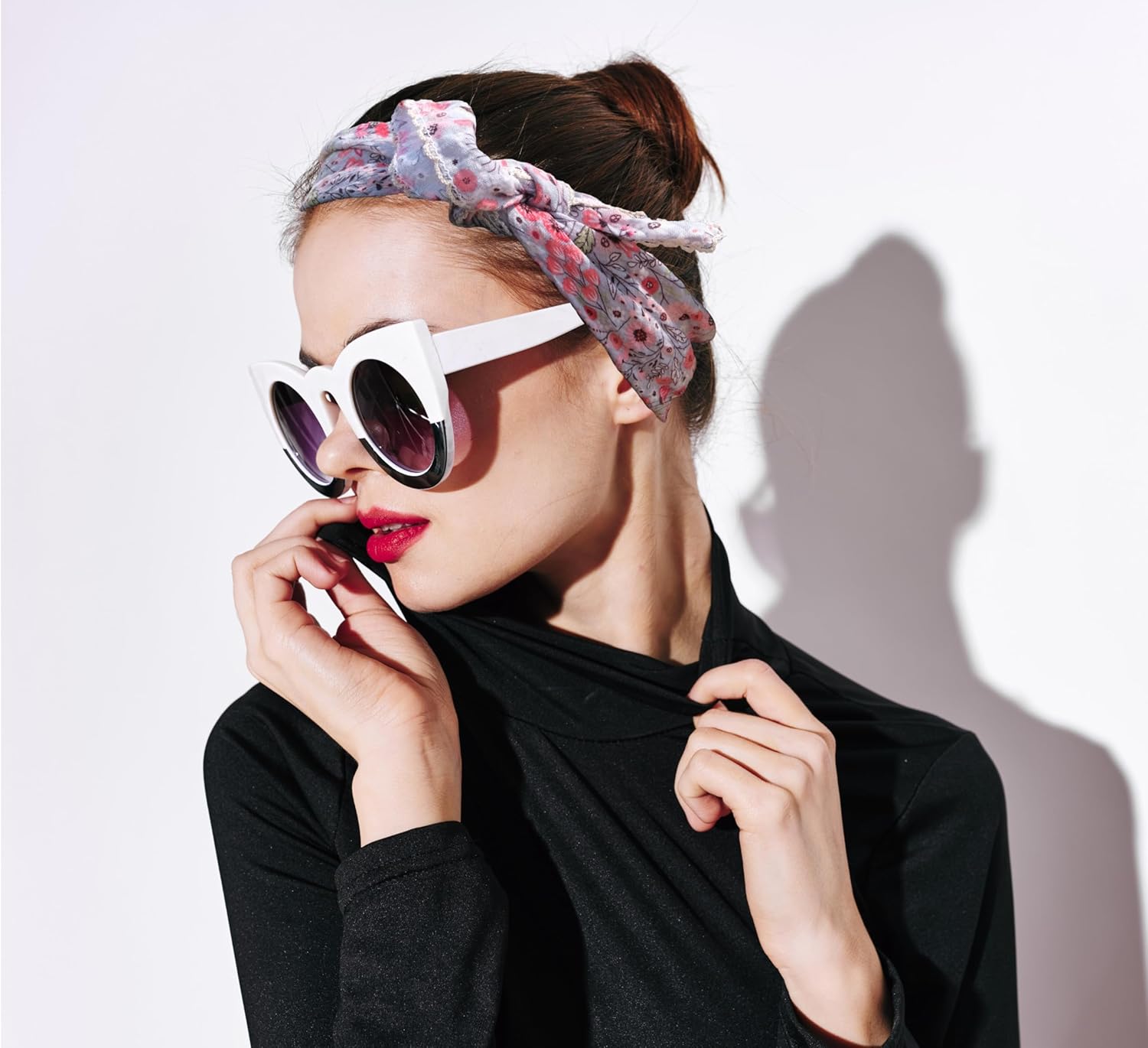 Premium Floral Bandana for Women – Soft Cotton & Viscose (Bamboo) Vintage Boho Head Scarf, Lightweight Hair Wrap - Image 3