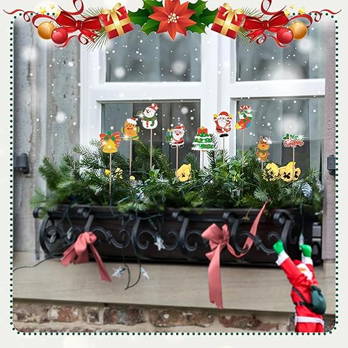 Miniatura 6 de Wivico 12 piezas de pintura de diamantes de Navidad, kits de arte de diamantes para adultos, decoración de jardín de Navidad, pintura de diamantes