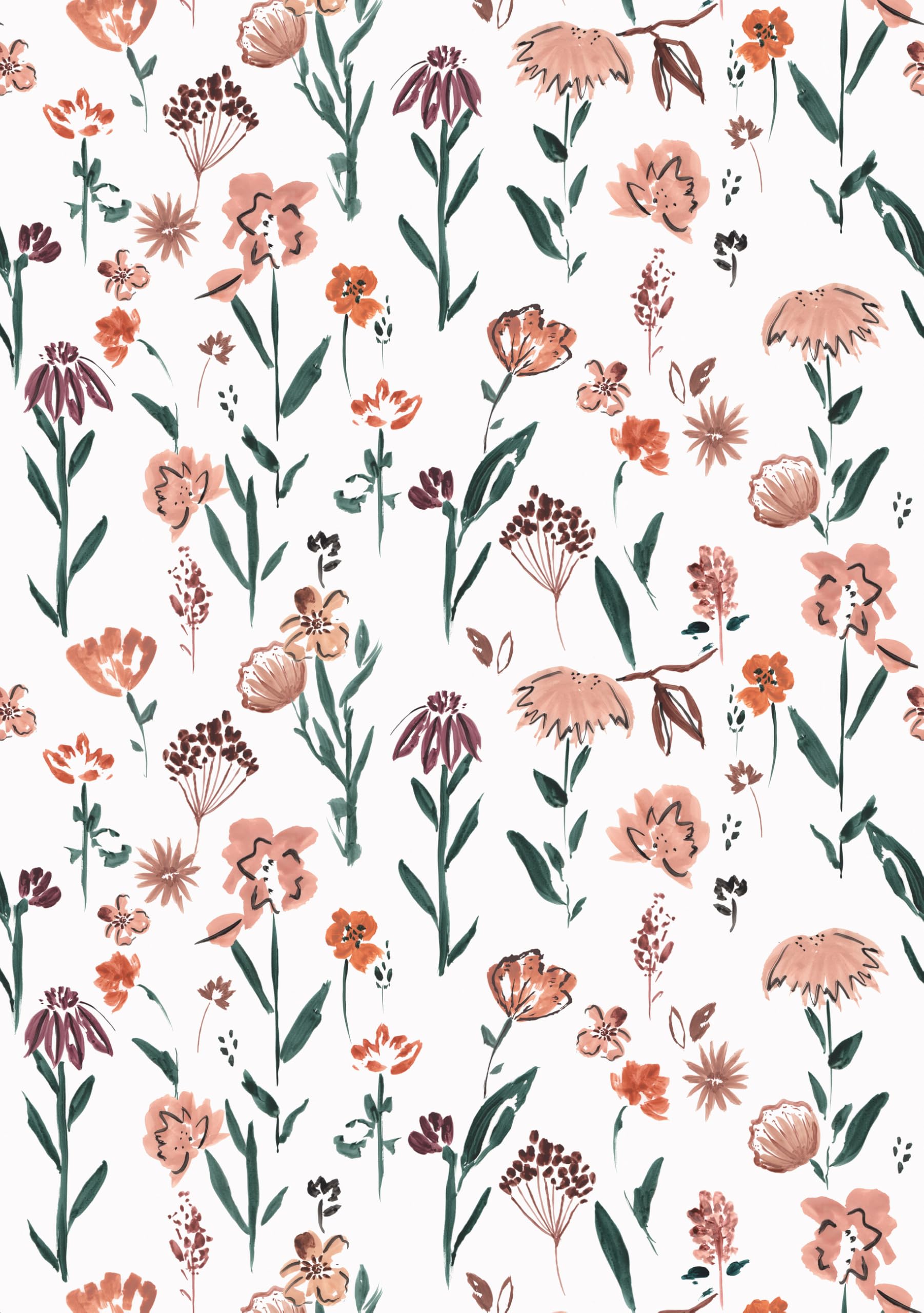 Roomblush Multicoloured - Flower Radius - Non-Woven Wallpaper - Nursery - 200Cm X 285Cm - Rb266