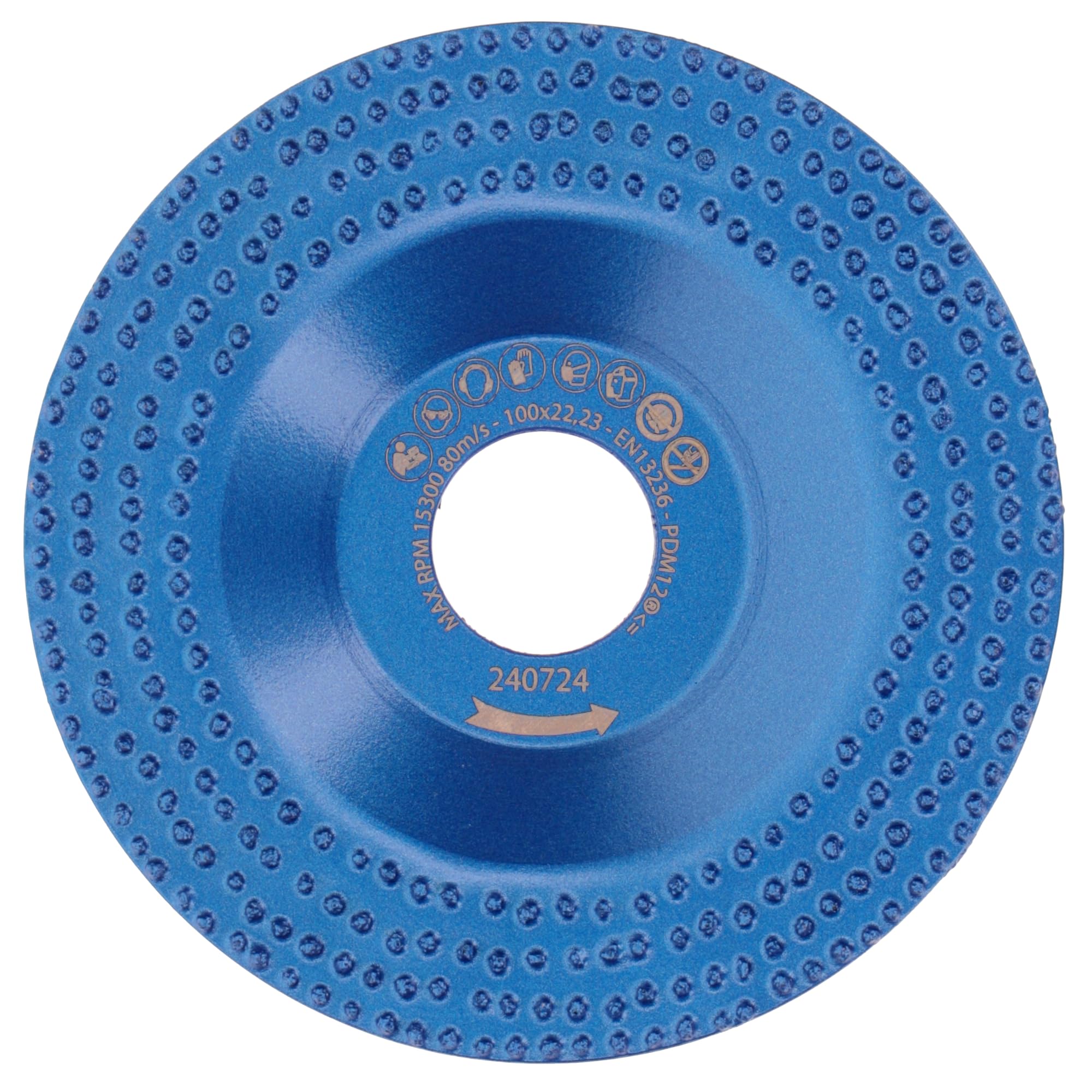 PRODIAMANT Olla de lijado profesional de diamante, 100 mm x 22,23 mm, para pintura de hormigón, pintura, pintura de fachada y restos de pintura, apto para amoladora angular