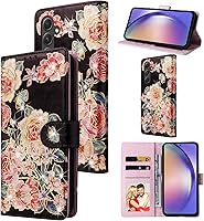 Vista 23 de UEEBAI Funda tipo billetera para Samsung Galaxy A16 4G/5G, cubierta de cuero PU con soporte, bloqueo RFID, funda flip con ranuras para tarjetas