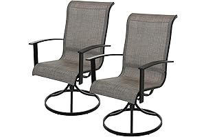 Telescope Casual Mesh Sling Swivel Dining Chairs
