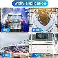 Vista 7 de Tanlade 2 Cabezales de Cepillo de Lavado de Autos con Cerdas Suaves para Detalles, Cepillo de Limpieza de Auto con Flujo Continuo, Equipo de Lavado