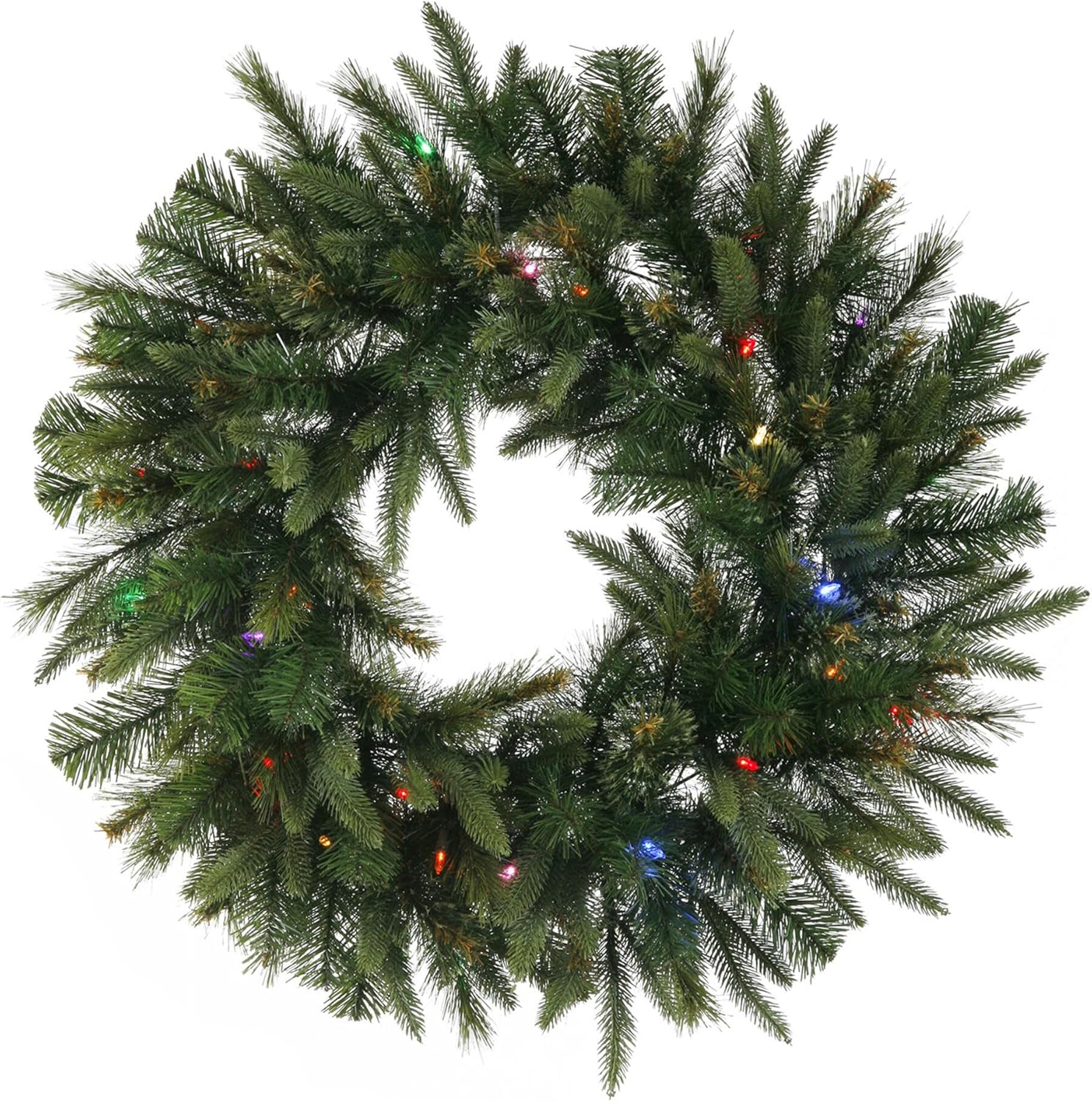 Vickerman 48" Cashmere Pine Artificial Christmas Wreath with 240 PE/PVC Tips for a Natural Look, Perfect for Front Door or Mantle Decor