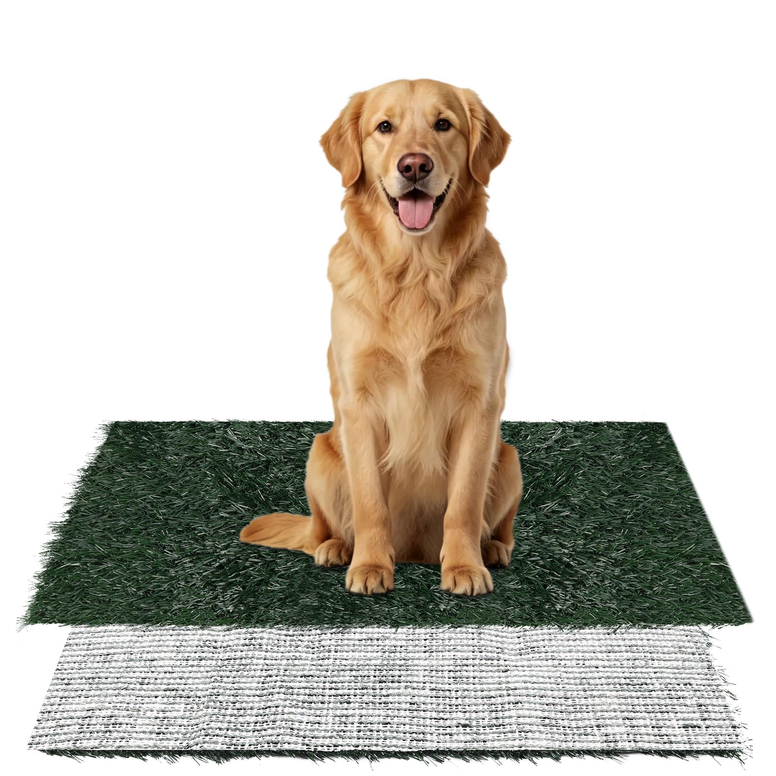 AUYAO 1PC Dog Grass Pee Pad Artificial Grass Mat Outdoor Dog Toilet Pet Turf Washable Potty Training Pads Pet Urine Pad Fake Grass Patch Replacement Dog Toilet Grass for Indoor & Outdoor Use(80*100cm)