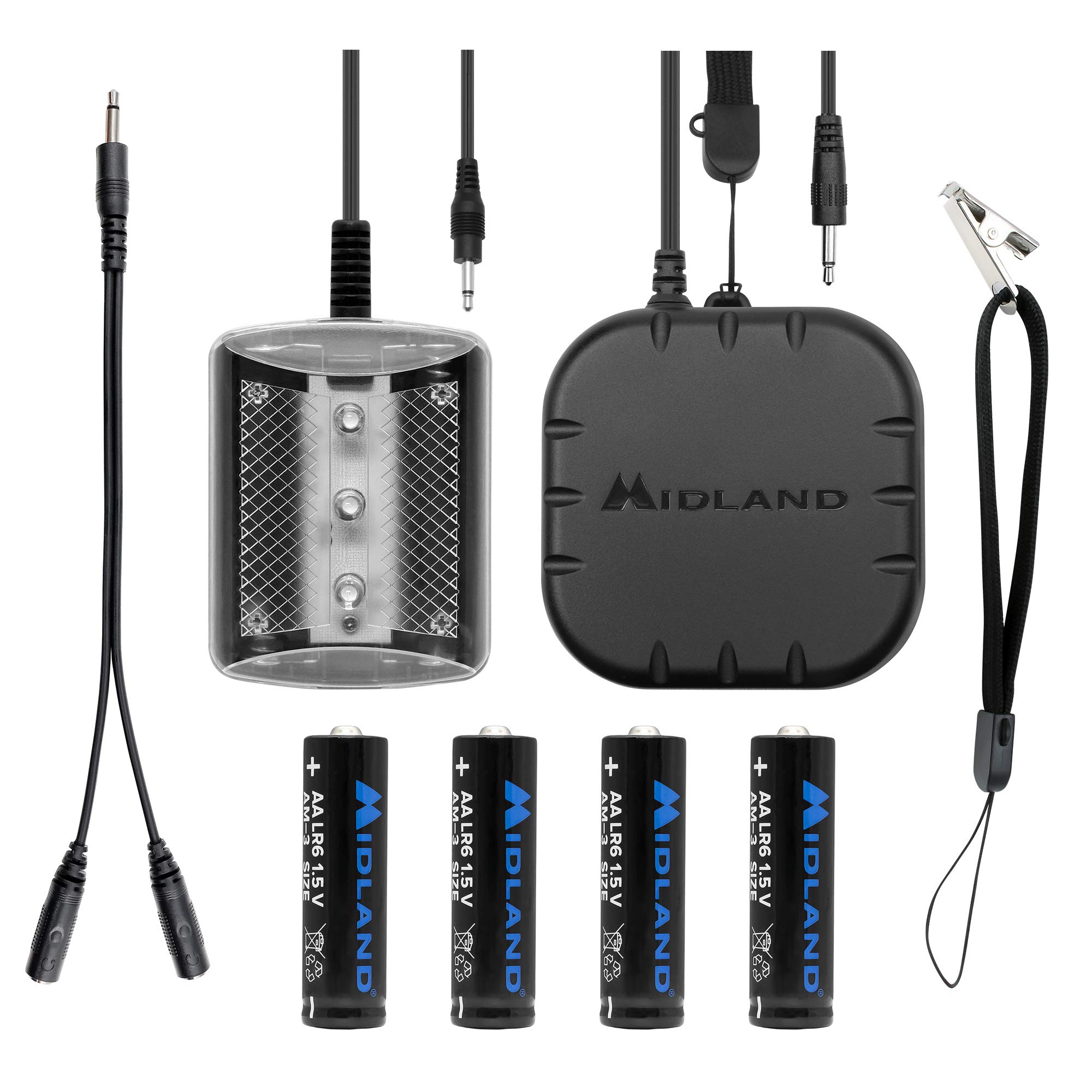 Midland – SBNDL NOAA Weather Alert Radios Accessories – STR180 Strobe Light and SHKR100 Pillow Shaker with Y Cable – Visual and Textile Emergency Alert Notification for Deaf and Hard of Hearing