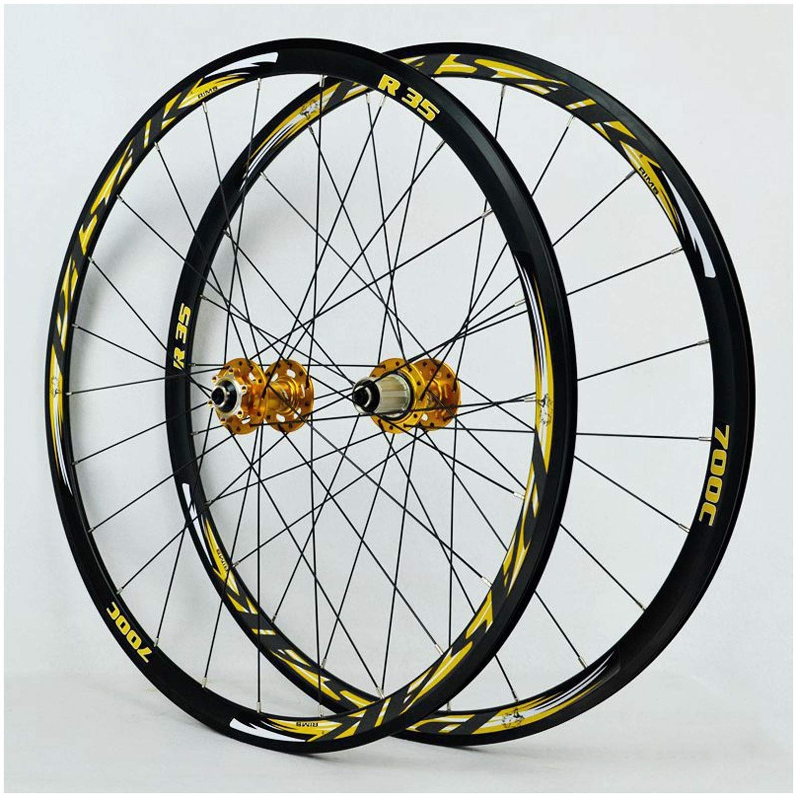 ZXGSXIOU 700C Road Bicycle Cycling Wheelset, Aluminum Alloy V-Brake/Disc Brake 29 Inch Racing MTB Bike Quick Release Hub 11 Speed