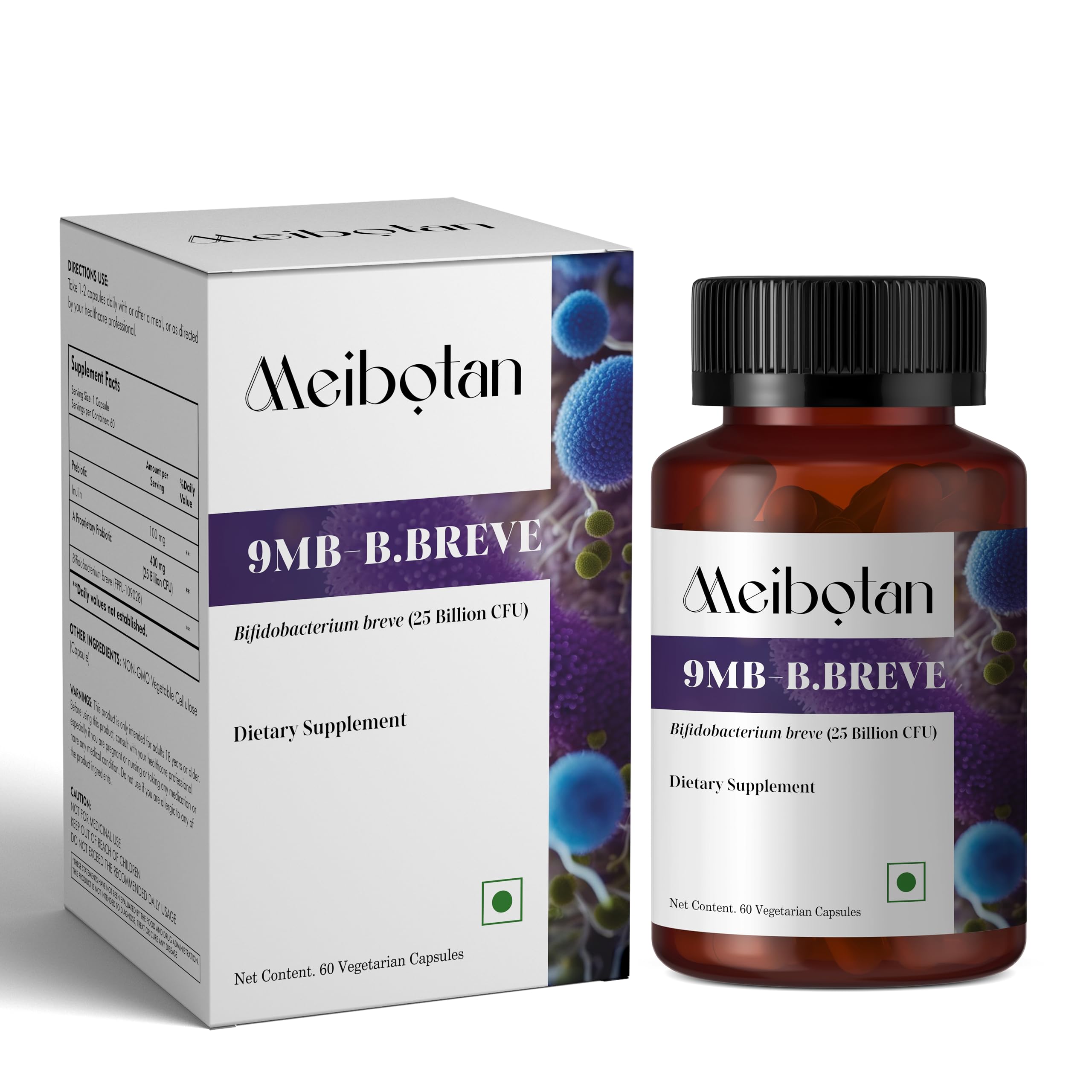 Bifidobacterium breve 25 Billion Support Digestion & Immunity | For Both Men & Women- 60 Veg Capsules-picture-24