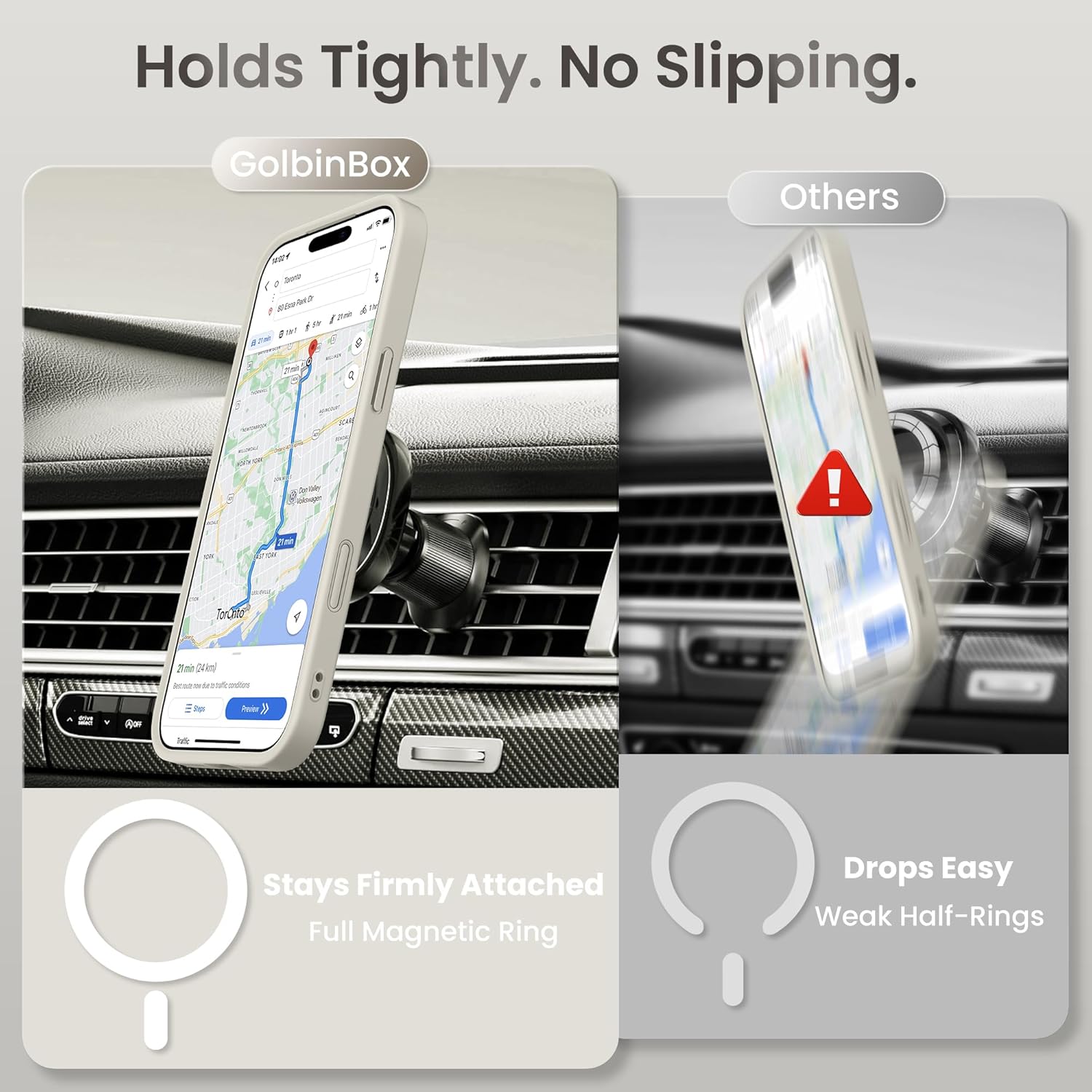 GolbinBox for iPhone 17 Pro Max Case with Stand,Compatible with MagSafe,[Camera Control][Military Drop Protection] Shockproof Slim Translucent Matte Phone Cover for iPhone 17 Pro Max 6.9",Stone - Image 6