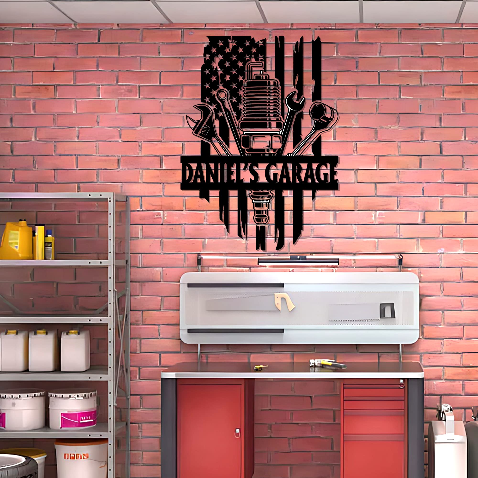 Amazon.com: Godlover Luxury Personalized Garage Metal Wall Art