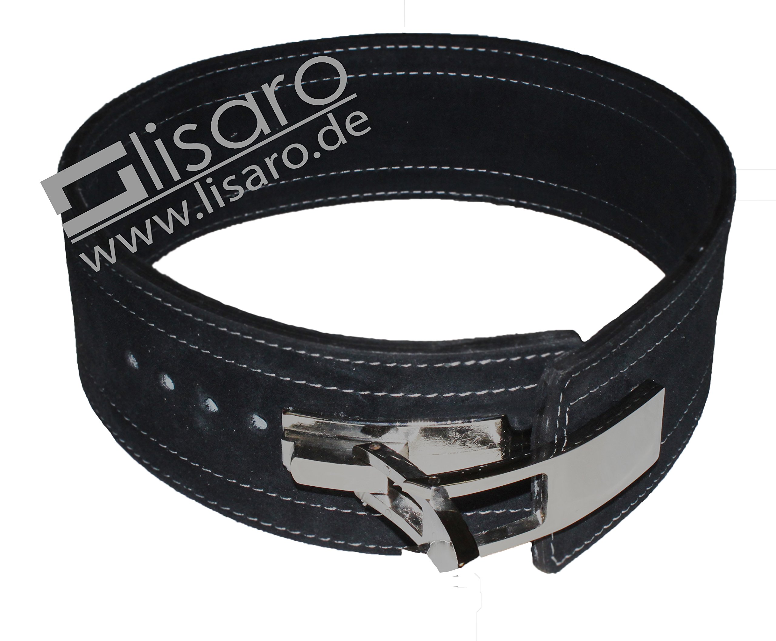lisaro KDK Gürtel/Profi Wettkampfgürtel aus Leder mit Pressschnalle, 10 MM KDK Powerlifting Gürtel [mit Lever Schnalle] fürs Krafttraining, Powerlifting, Gewichtheben, Kniebeugen und Kreuzheben