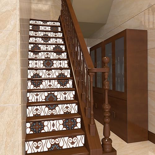 Miniatura 4 de Batik - Adhesivos autoadhesivos para escaleras, despegar y pegar, elevadores de escalera de vinilo, calcomanías decorativas para escalones, 7.1 x