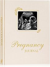Lanpn Schwangerschaftstagebuch Schwangerschaftsbuch, Schwangerschaft Tagebuch 156 Seiten, Leinen Erinnerungsbuch Buch für Schwanger Werdende Mama, Geschenk Schwangere Neue Mütter, Beige, Englisch