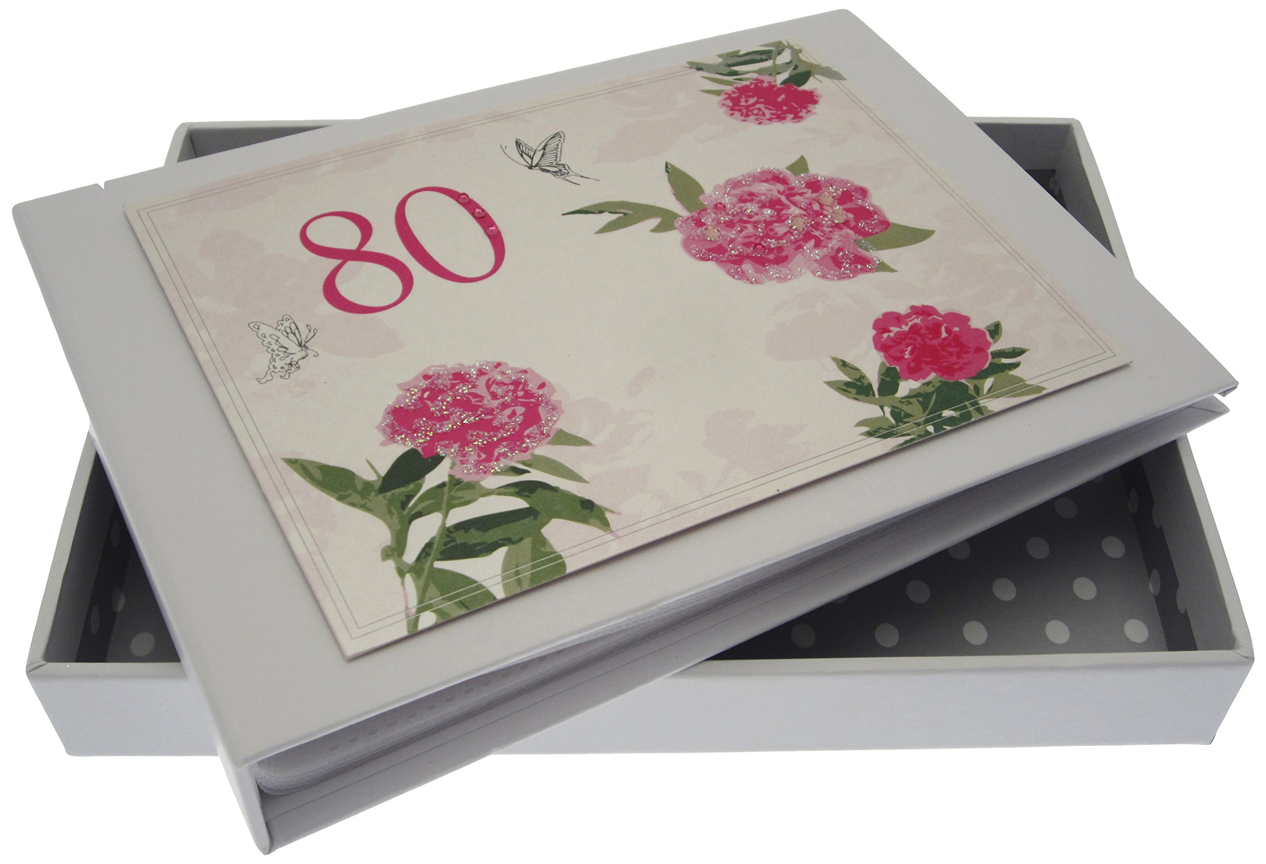 White Cotton Cards "80th Birthday - English Roses Tiny Album