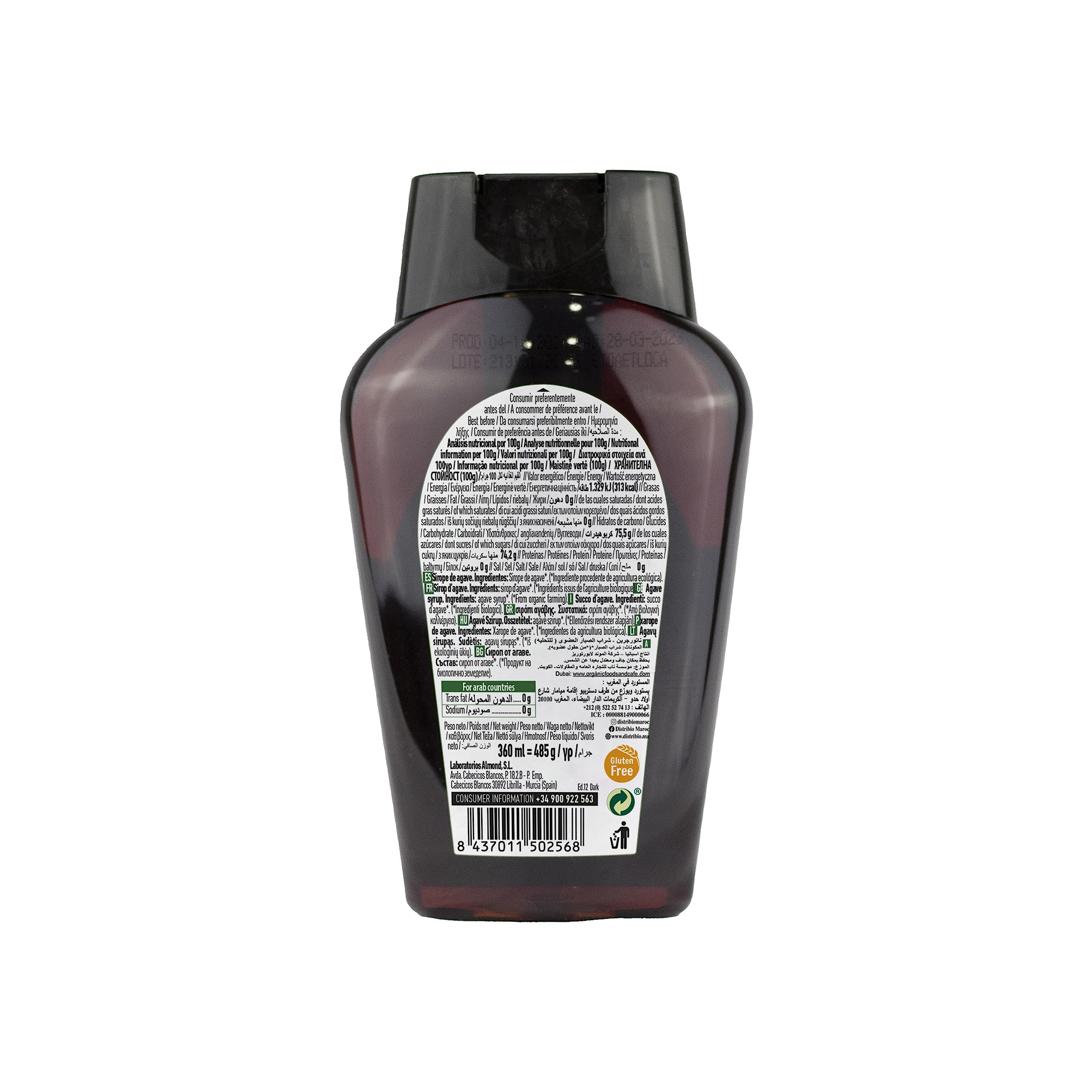 Sirope Agave Dark Bio 360 ml