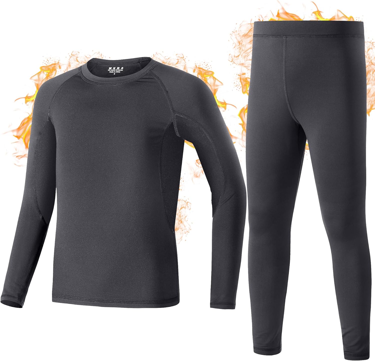 Boys Thermal Underwear Set – Ultra Soft Fleece Lined Long Johns Tops & Bottoms Cold Weather Base Layer for Winter Boys Thermal Underwear Set – Ultra Soft Fleece Lined Long Johns Tops & Bottoms Cold Weather Base Layer for Winter