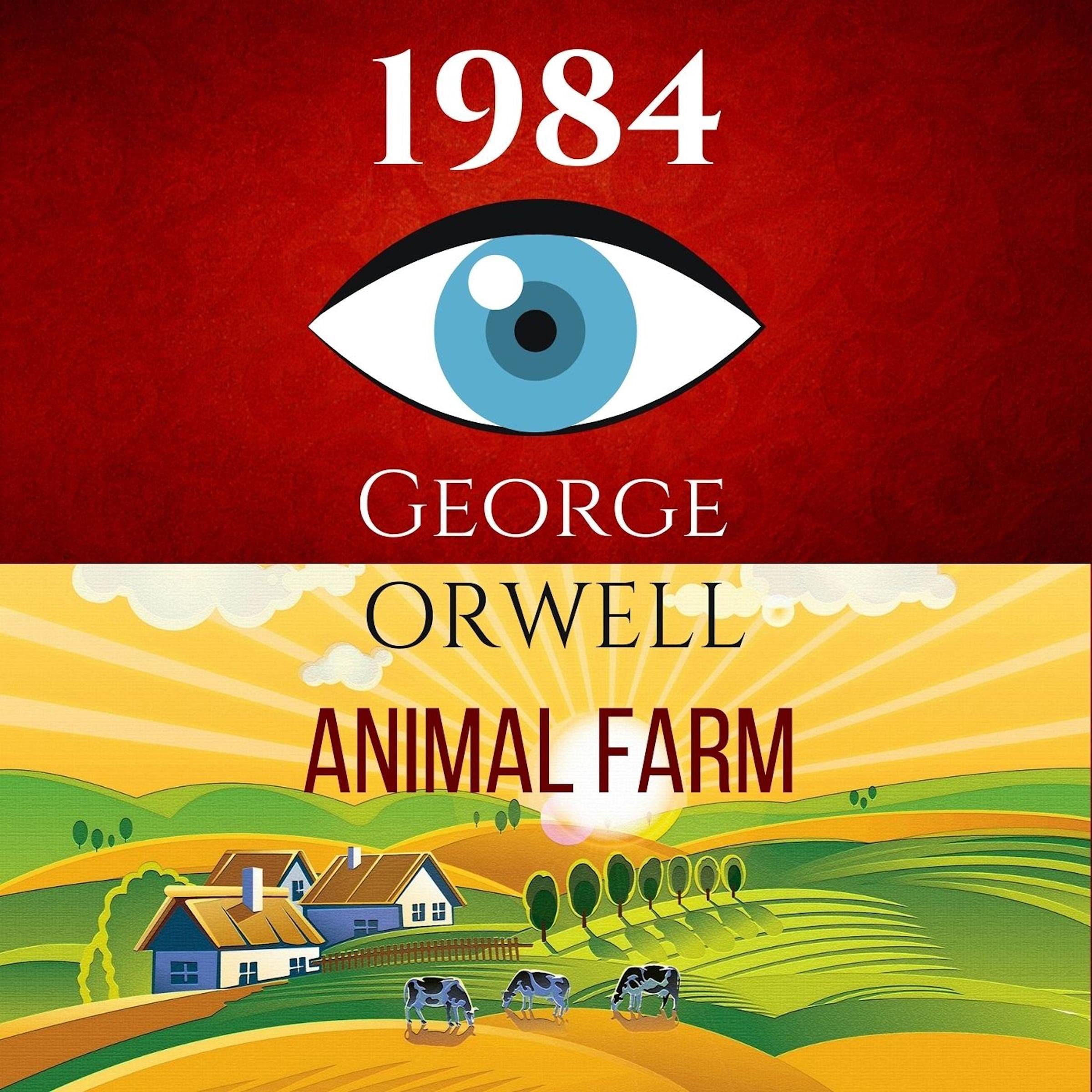 Cover art for 1984 & Animal Farm