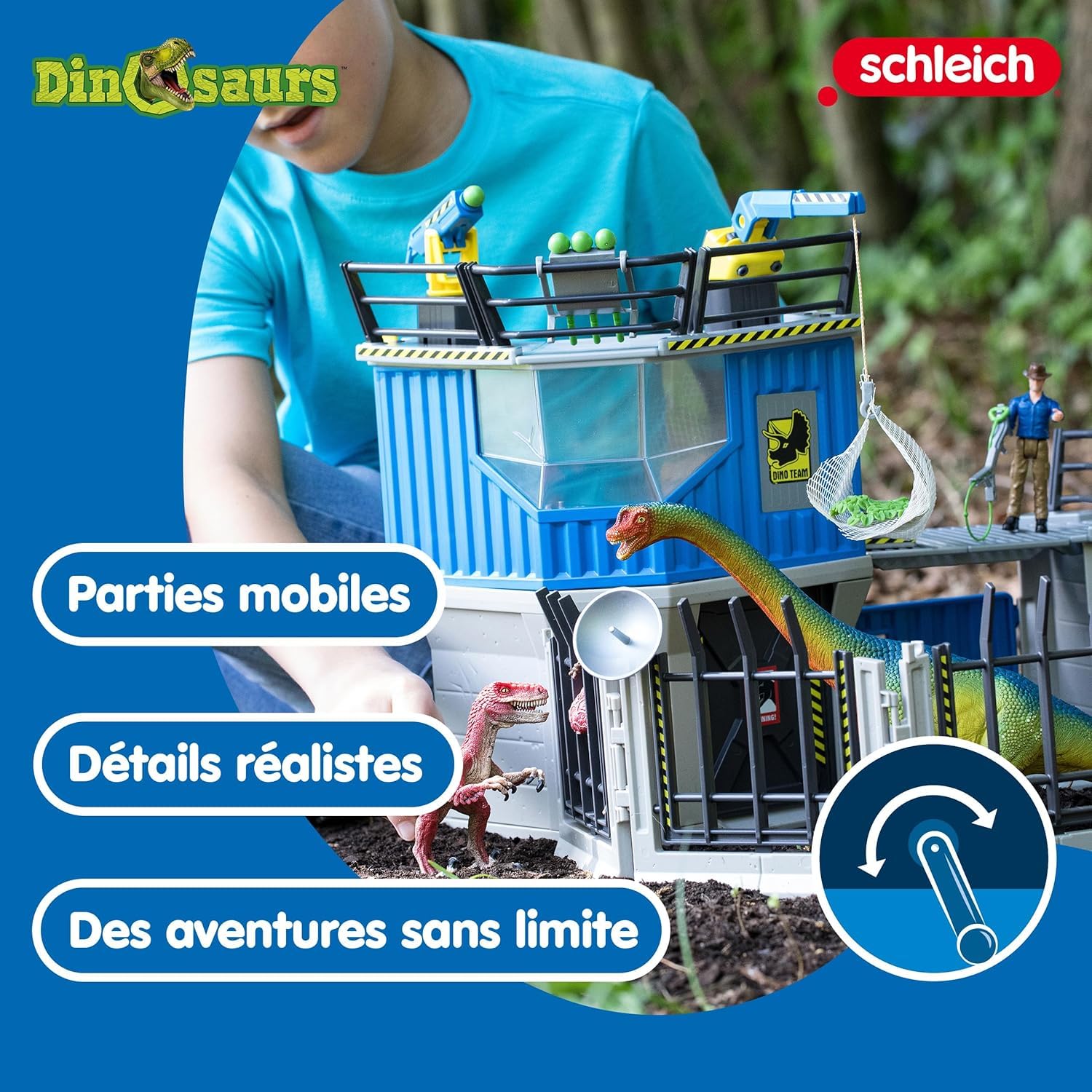 Schleich Dinosaurs | Grande Station de Recherche Dino 41462 | 72 pièces