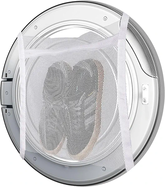 GeeRic Sneaker Dryer Bag 1 Pack, Shoes Mesh Bag for Dryer and Washer, Zipper Closure with Hanging Strap for Sneakers, Tennis Shoes, Trainers, 15.7 Inch x 15.7 Inch White