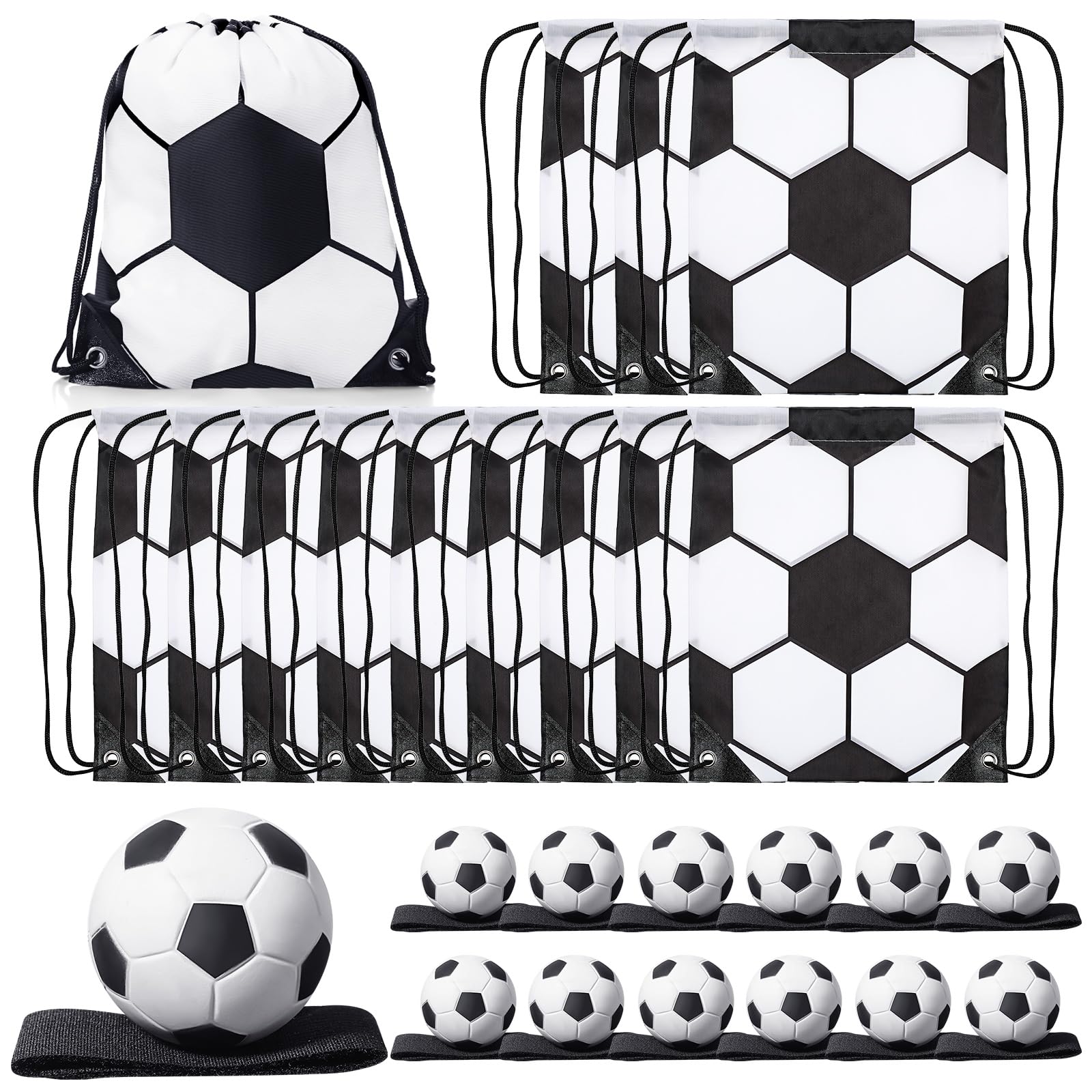 12 Pcs Drawstring Bags with Wrist Return Ball 10 x 12 Sport Bag Backpack Wrist Balls on a String Sports