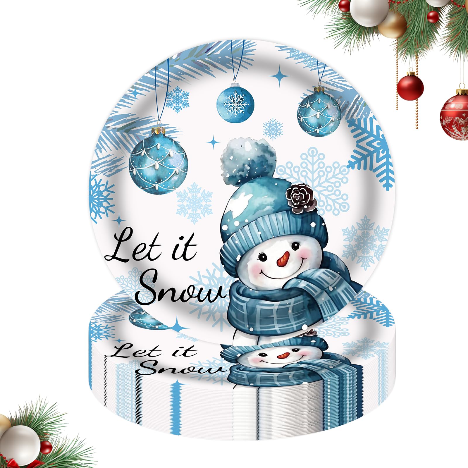 Amazon.com: PUEVENYI 50PCS Christmas Winter Paper Plates - 7Inch