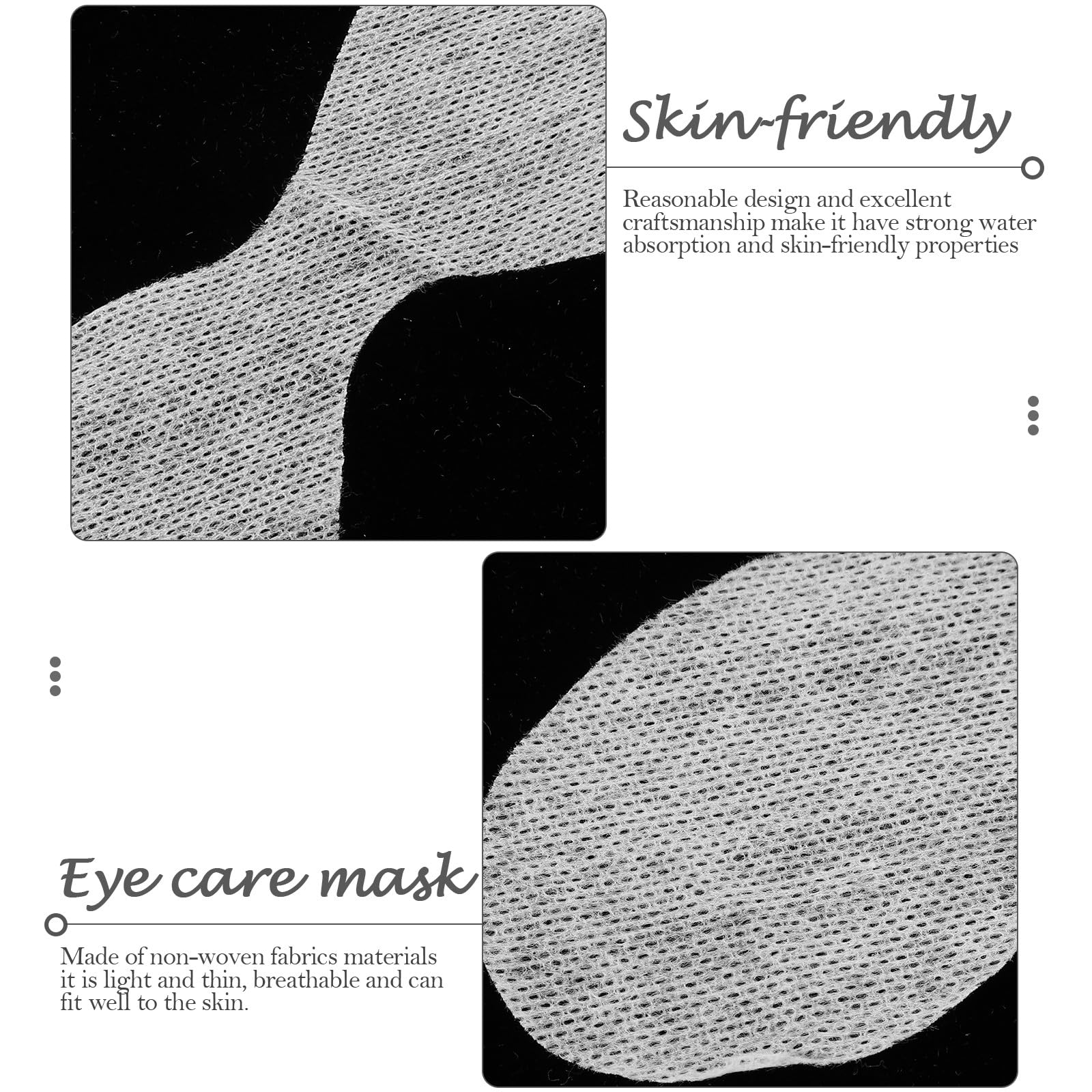 Mascarillas para Ojos DIY de Tejido Blanco, 600 Piezas