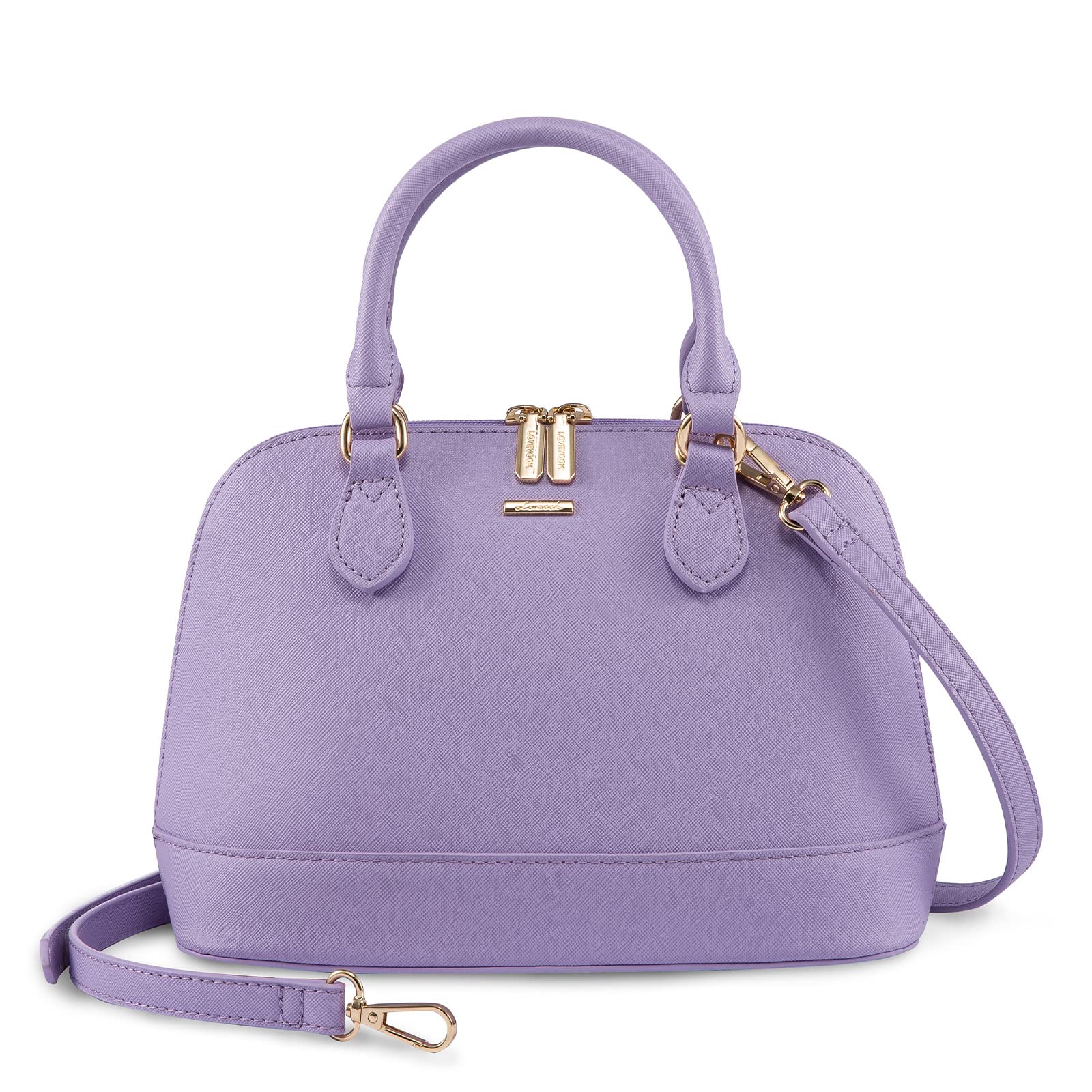 LOVEVOOK Purse for Women, Crossbody Dome Satchel Handbag with Double Zip