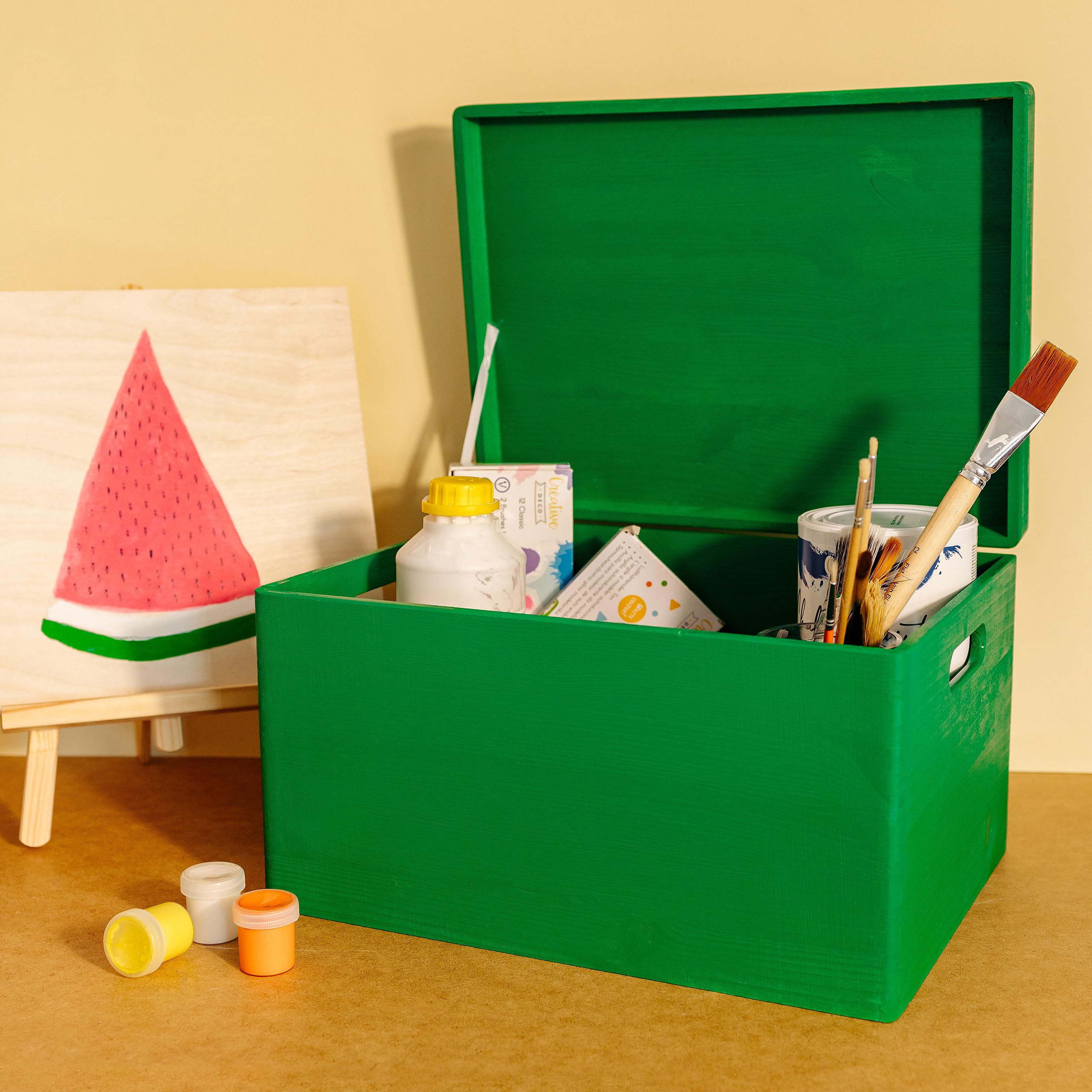 Scatola Portaoggetti In Legno 40x30x24 | Baule Per Giochi O Attrezzi