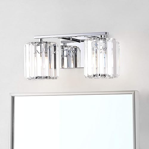 Miniatura 6 de JONATHAN Y JYL3553A - Prisma de coco vintage de 13.5 pulgadas, 2 luces de metalvidrio, luz LED de transición tradicional de 2700 K LED de 2 W,