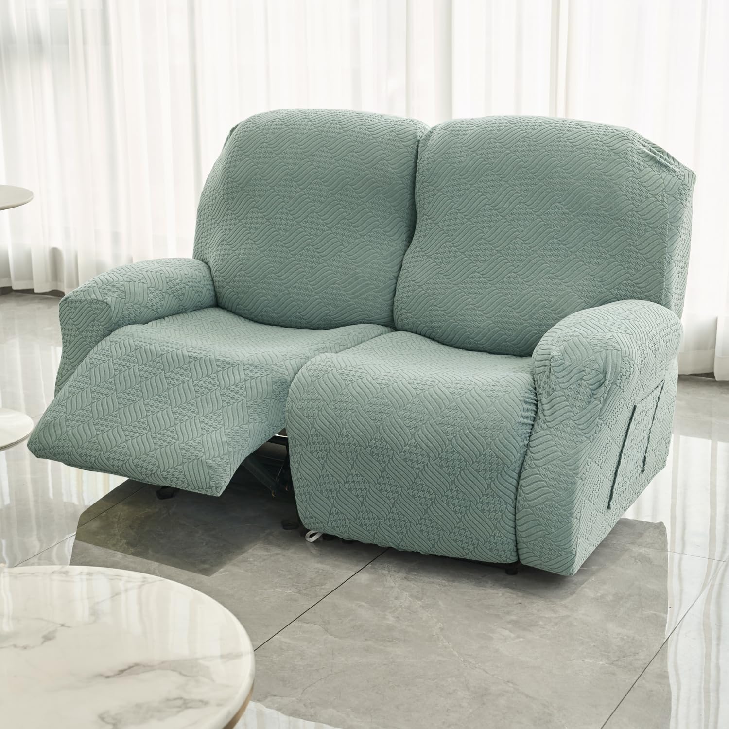 HOKIPO Recliner Sofa Cover - Navy Blue -28