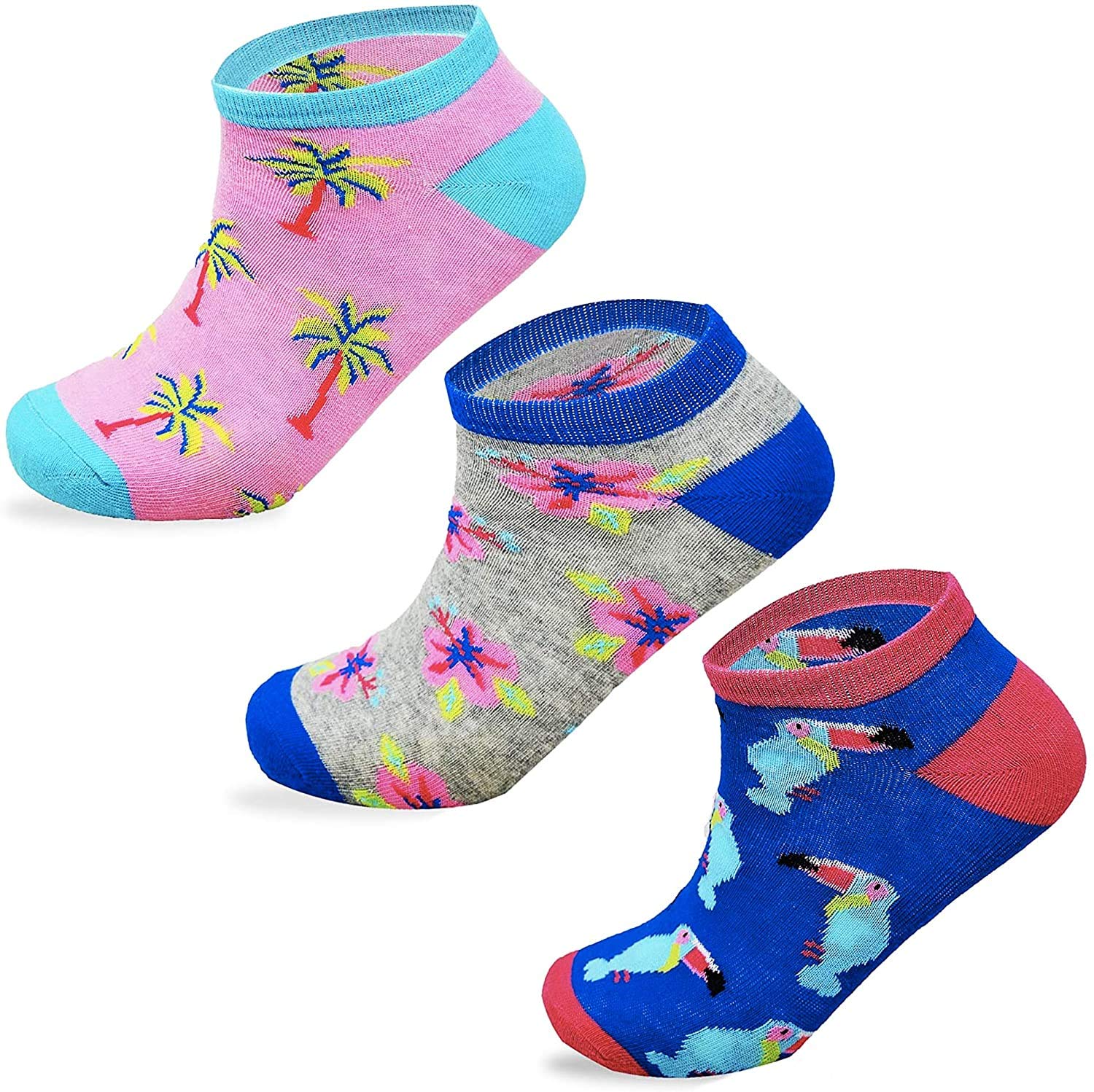 3 Pairs Womens Cotton Trainer Socks Breathable Eco Friendly Sportive Low Cut Ankle Liners Casual and Athletic Wear Size UK 4-8