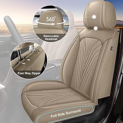 Miniatura 9 de Fundas de asiento de automóvil para Chevrolet Cobalt 2005-2010, juego completo, funda de asiento de piel sintética impermeable para vehículos