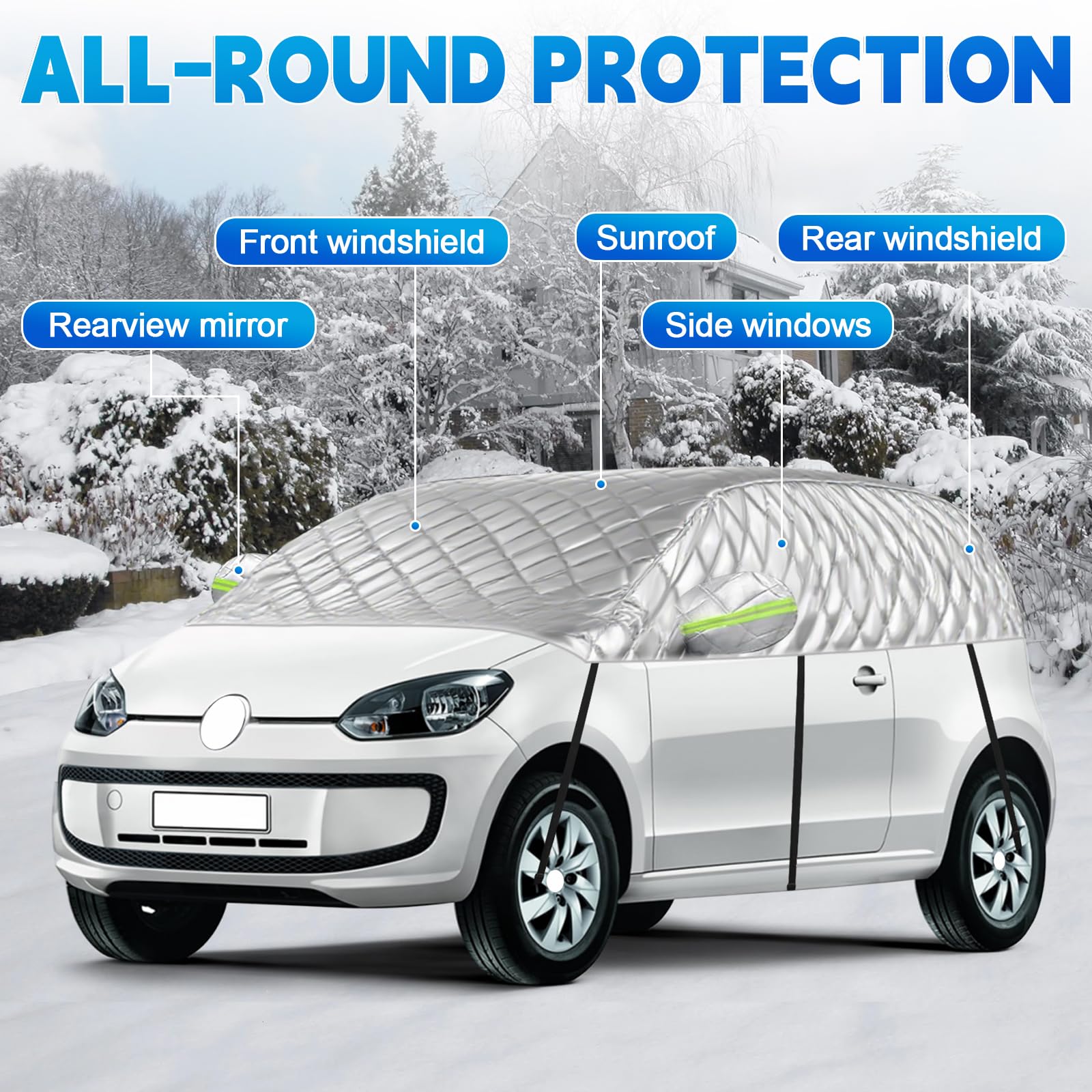 Mezza Copertura Auto Anti-grandine Sostituzione per VW UP/SEAT Mii//Skoda Citigo 2011-2024, Copertura Protezione per Tetto Morbido su Misura impermeabile, Anti-neve Mezzo Garage ispessito