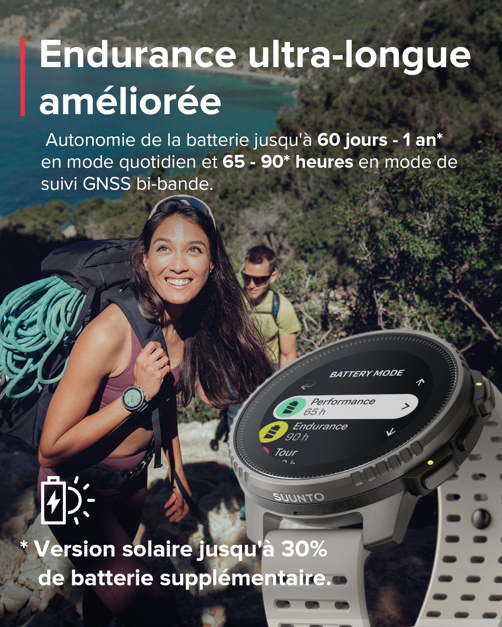 SUUNTO Vertical Montre Connectée Sport Homme, 95+ Sports, Tracker d'Activités GPS, Smartwatch Intelligent Soins de Santé 24/7, Cardiofréquencemètre, Altimètre, Baromètre, Chargement Solaire Optionnel - 3