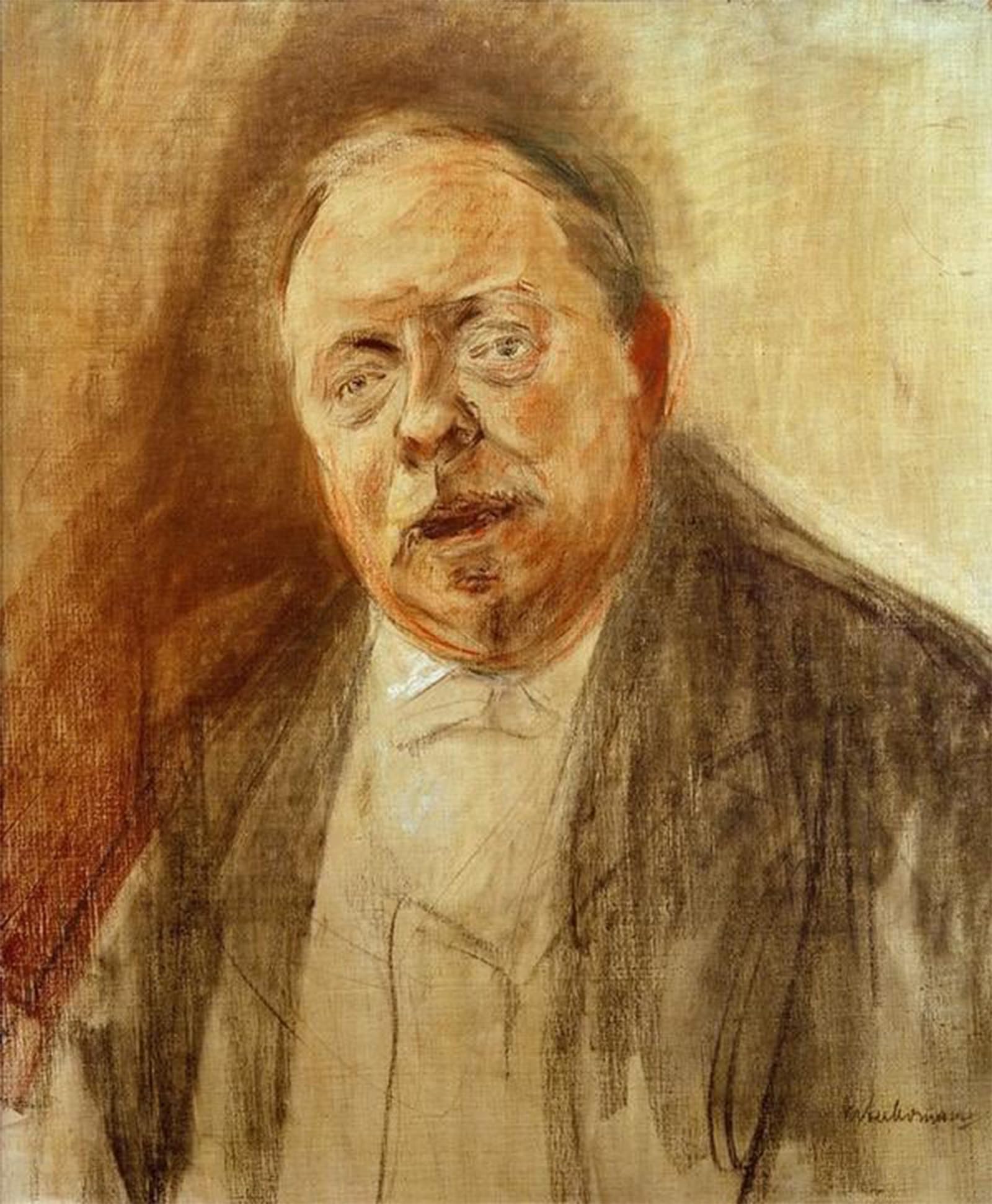 ARTXLXXBN Famous Prints Artwork Pictures Poster Painting Art Bildnisstudie Freiherr Alfred von Berger by Max Liebermann Artwork Landscape Pictures for Home Decor 60x90cm