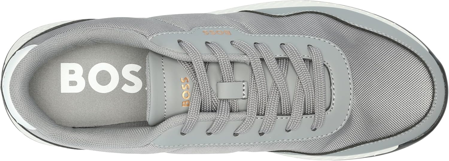 BOSS Mens Leather Mix Low Top Sneaker - Image 5