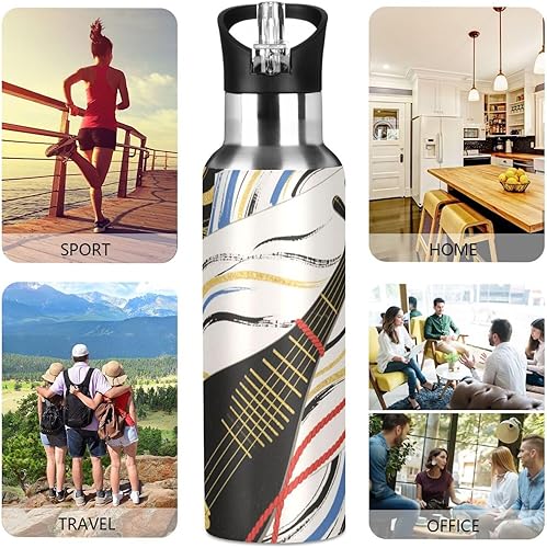 Miniatura 5 de Pipa Japanese Leakproof Sports Insulated Water Bottle With Straws Leak-proof Keeps Hot and Cold for HomeOfficeTravelSportsSchool 20 OZ