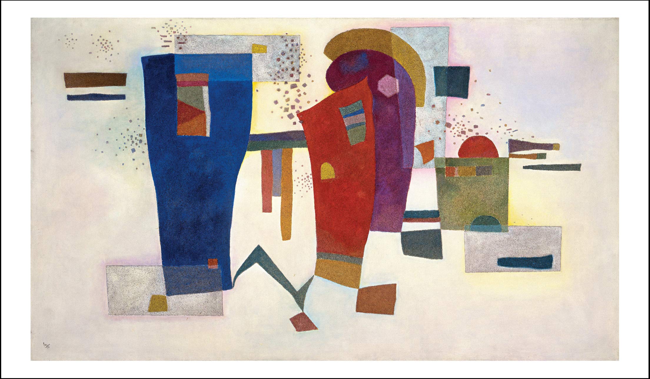 ACCOMPANIED CONTRAST by Wassily Kandinsky, 12x8"(A4) Poster Print