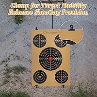 Vista 3 de Soporte de objetivo ajustable, objetivos de papel de varios tamaños, resistente y fácil de ensamblar, soporte de objetivo portátil para alcance