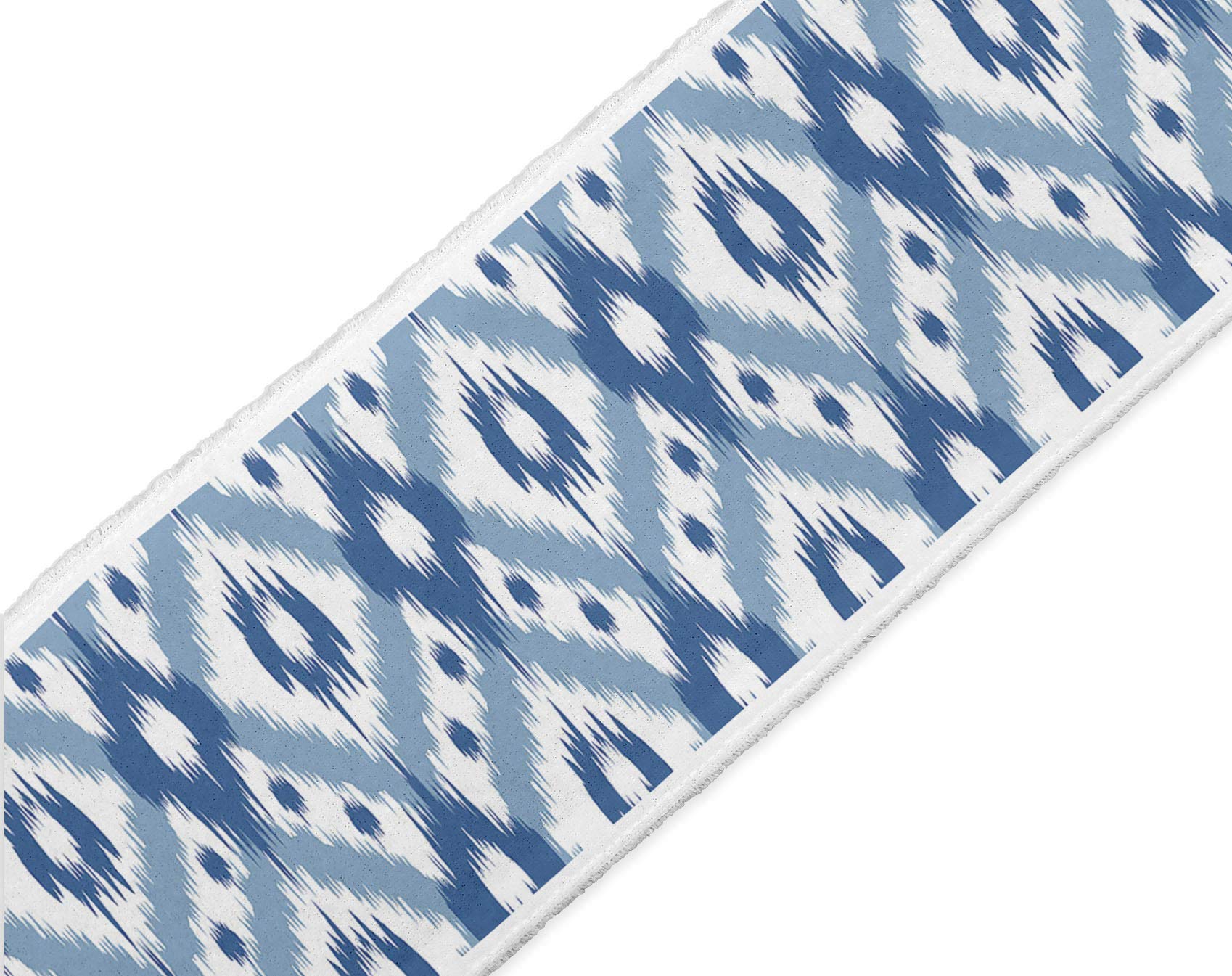 IBA Indianbeautifulart Blue Geometric Ikat Dupion Trim Fabric Sewing Fabric Lace Dressmaking Printed Sewing Lace by 9 Yard 2 Inches