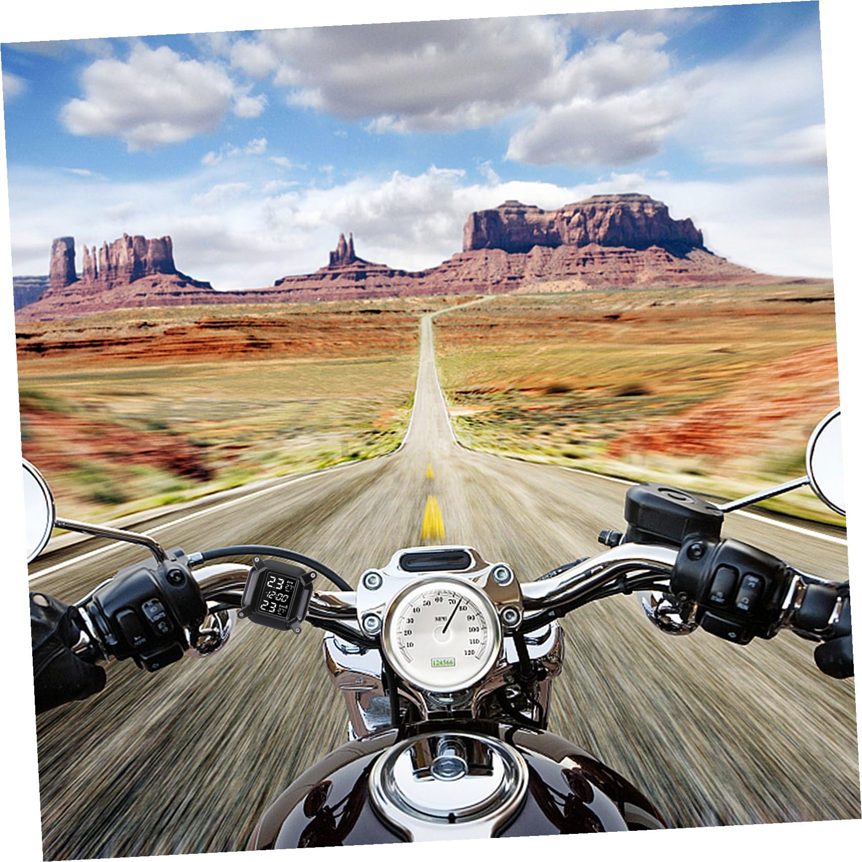 Gatuida De Presión De Neumáticos para Moto, Juego De 1 Unidad, Material Plástico Duradero, Monitor De Presión En Real, Alarma Precisa, Uso Automotriz y Motocicletas