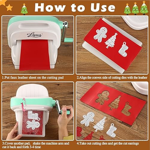 Miniatura 3 de 21 piezas de troqueles de Navidad, troqueles de corte, copos de nieve de Navidad, campanas de árbol, muñeco de nieve, pan de jengibre, para álbumes