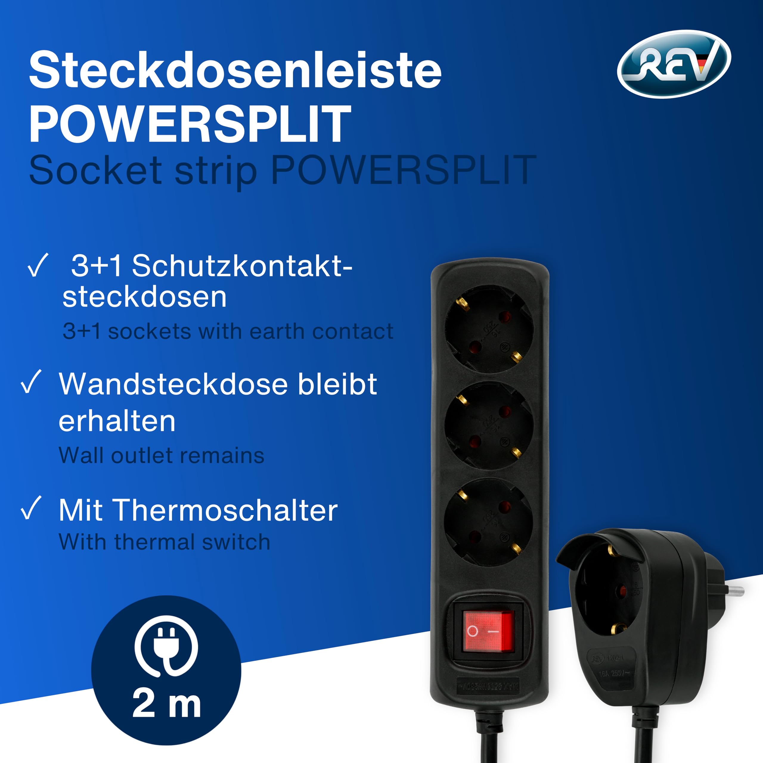 REV Ritter 12392514 - Enchufe Schuko